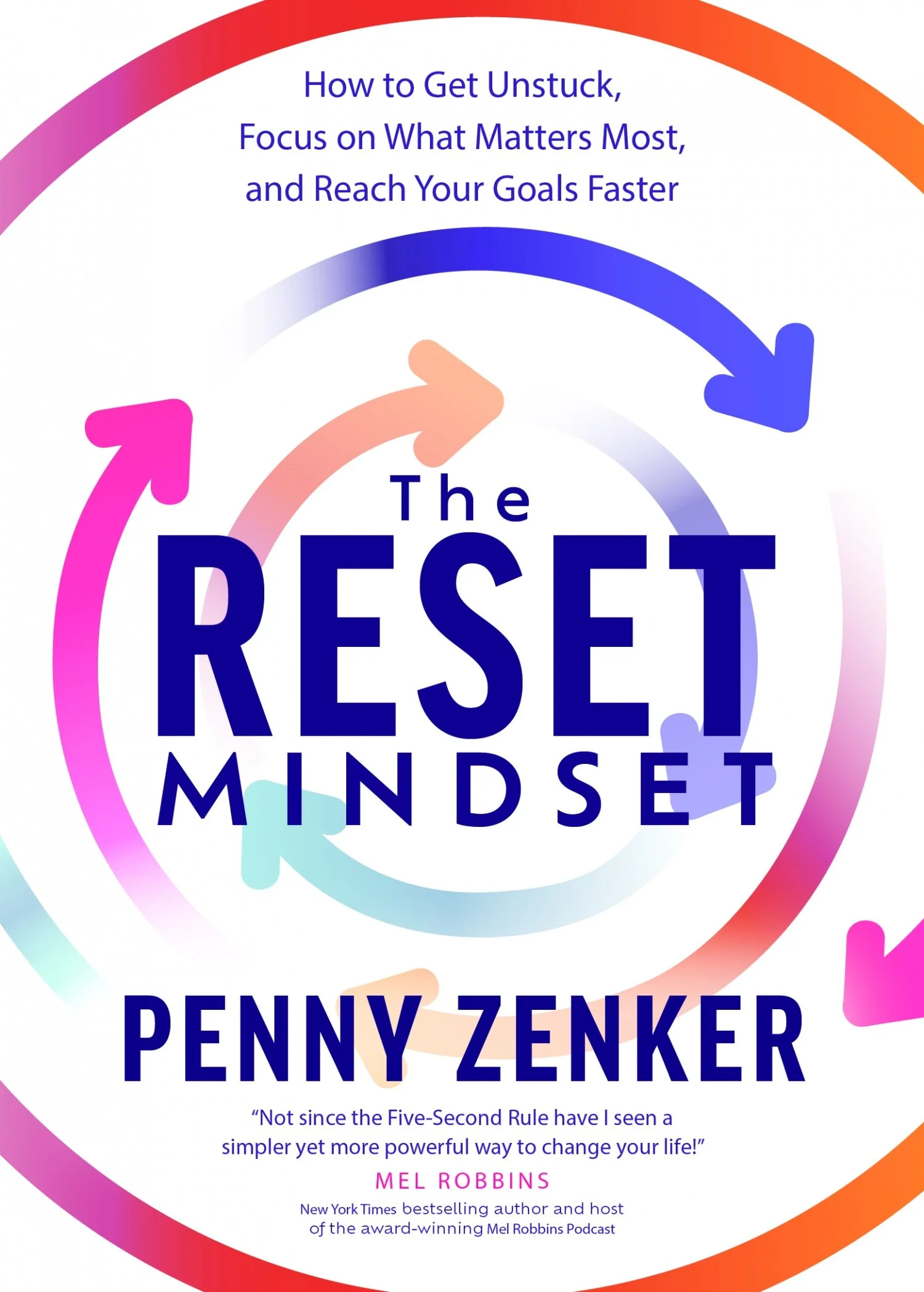 The Reset Mindset book cover with colourful arrows