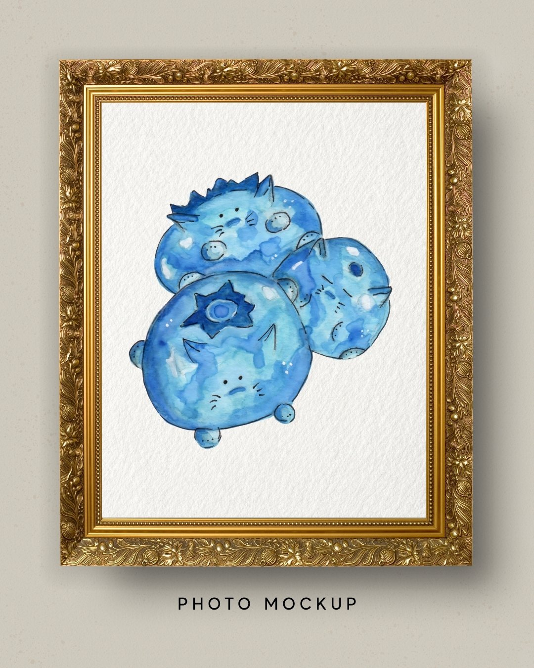 Muffins the Fruit Cats- Fat Fruit Cat Art