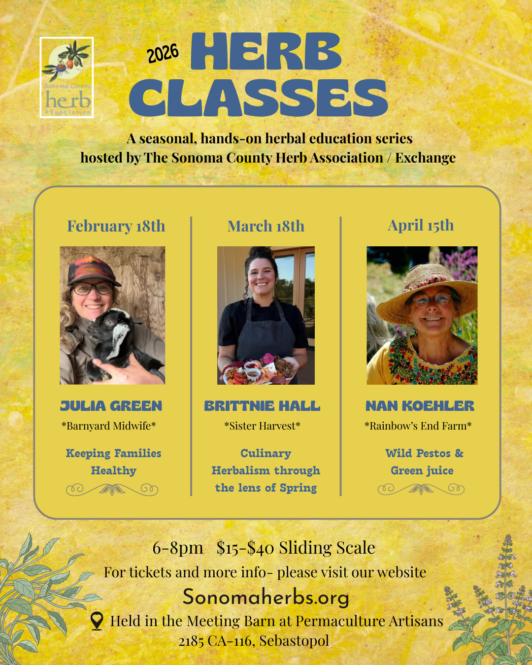 A seasonal, hands-on herbal education series