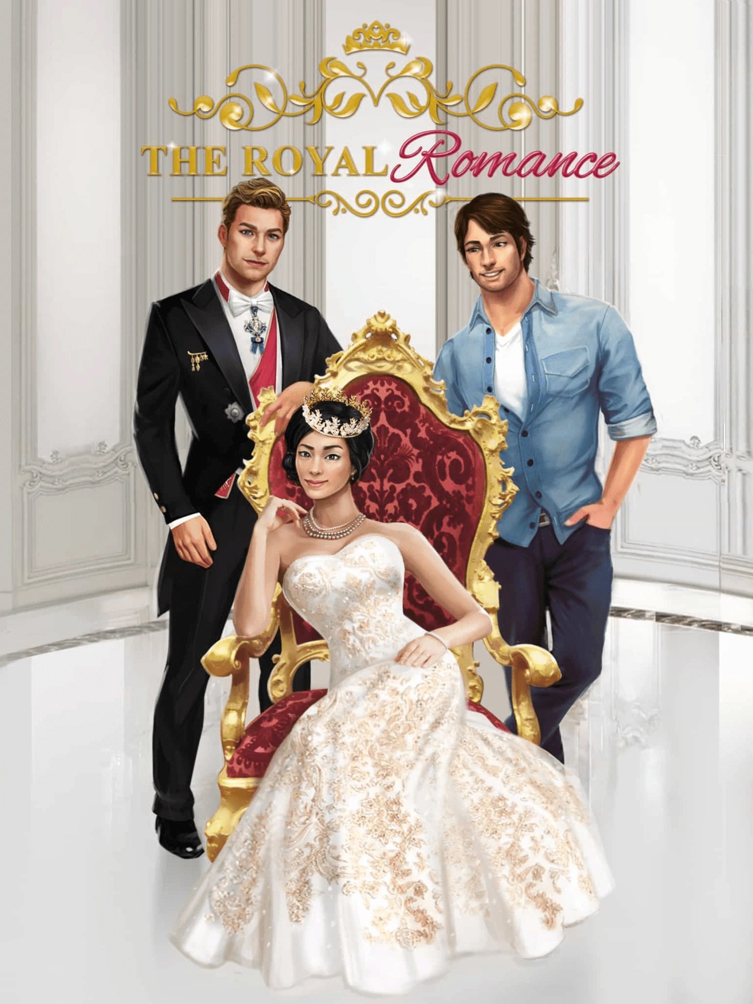 The Royal Romance Trilogy: You play as Riley, a down-on-her-luck waitress in New York. One day, a Prince and his bachelor party entourage walks into her restaurant. You share a magical kiss, but learn he will be married off at the end of the social s