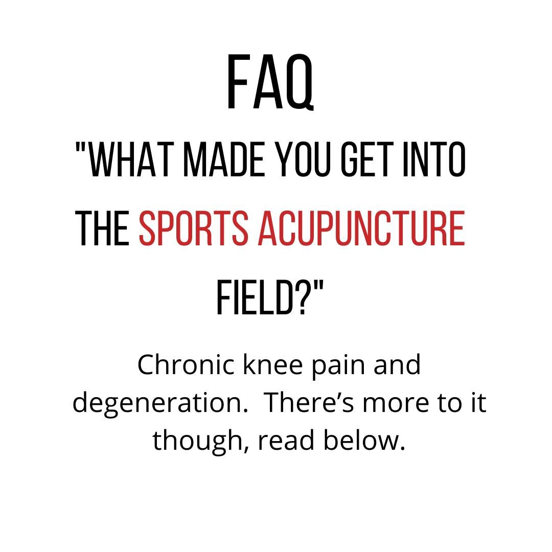 I'm asked this a lot. 

I have always been active, played sports that weren't great for my joints (squash anyone?), did a lot of running, gym etc.  Essentially, I wore my knee out - think arthritic knee :(

I was working in gyms as a Personal Trainer