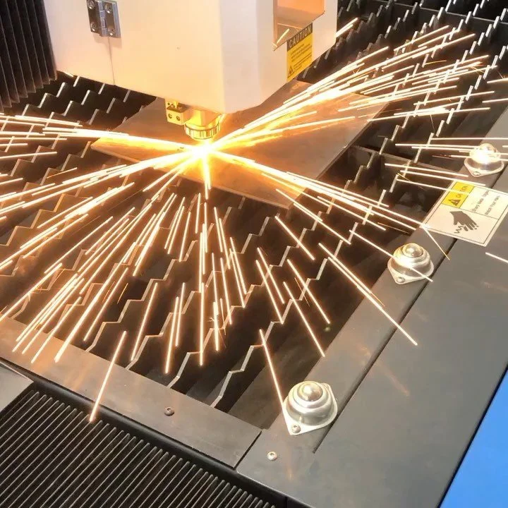 Our first little job with our new 2000W fiber laser. 1/4&rdquo; thick carbon steel cut like butter. Still have a lot to learn about this machine! #lasercutting #fiberlaser #metalworking #cnc #oaklandmade