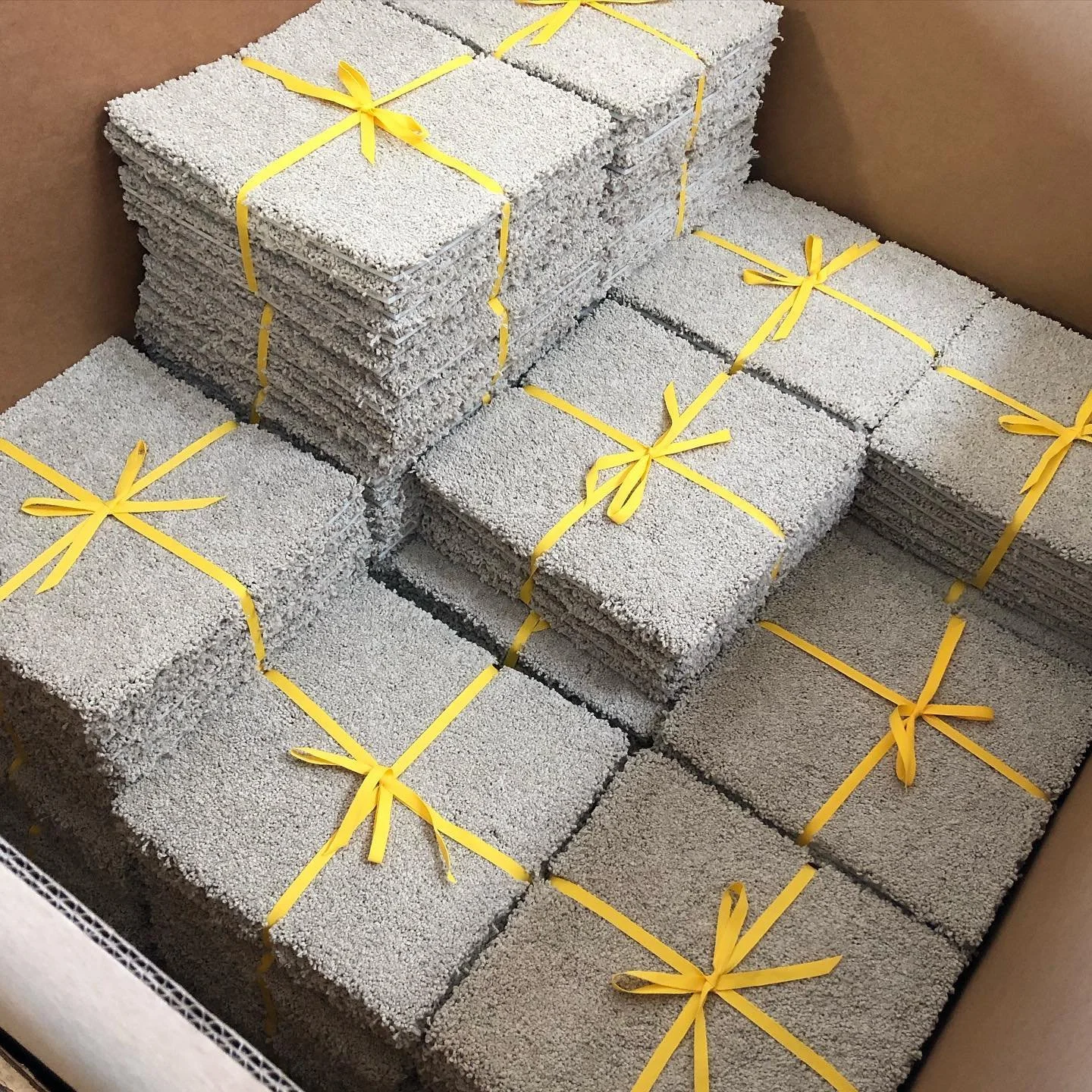 2000 sustainable carpet tiles! Cut with our CNC oscillating knife cutter.
#AutomaticArts #CncMachine #CncMilled #CncRouter #CustomCarpet #MassProduction #MadeInTheBay #MadeInOakland #OaklandMade #automated #robotics