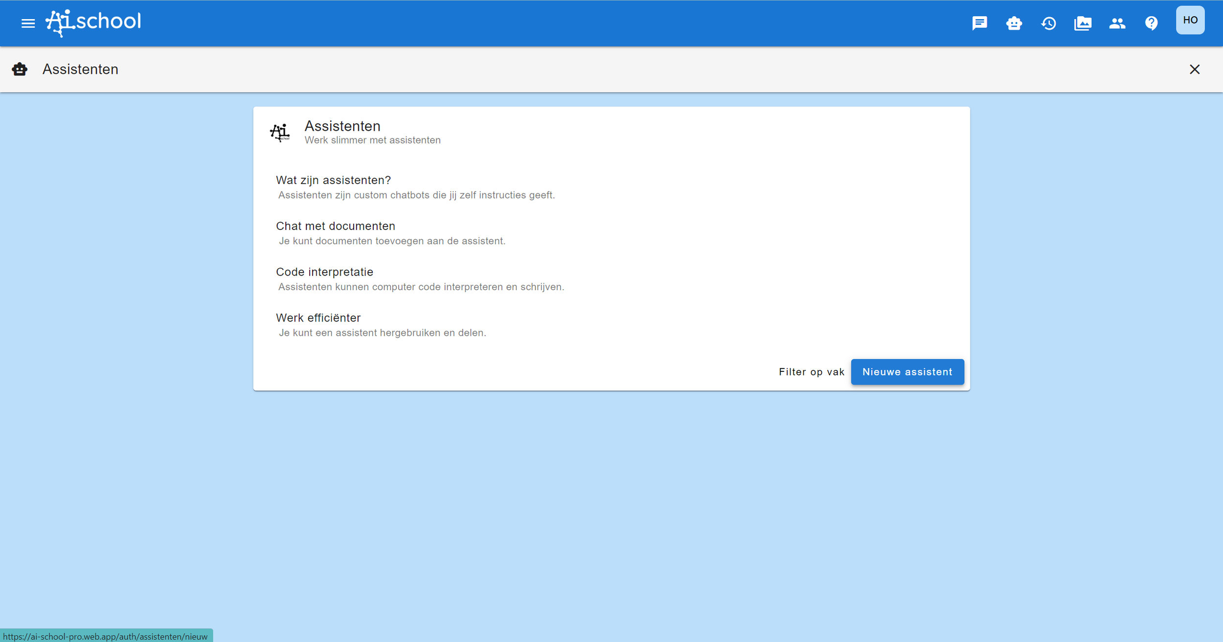 Assistent maken 