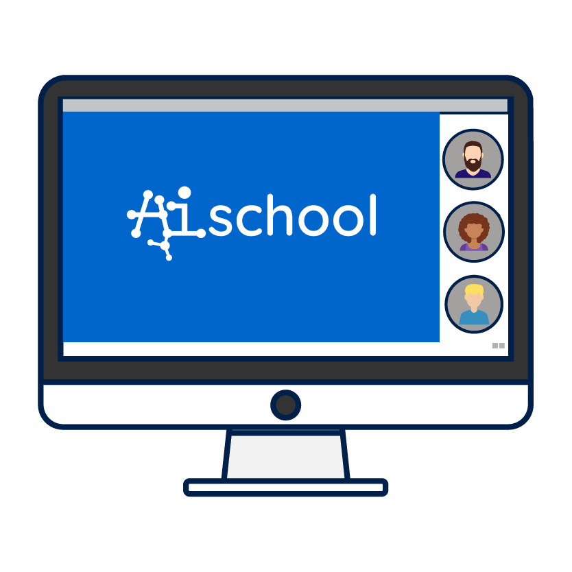 Een computerscherm met het logo 