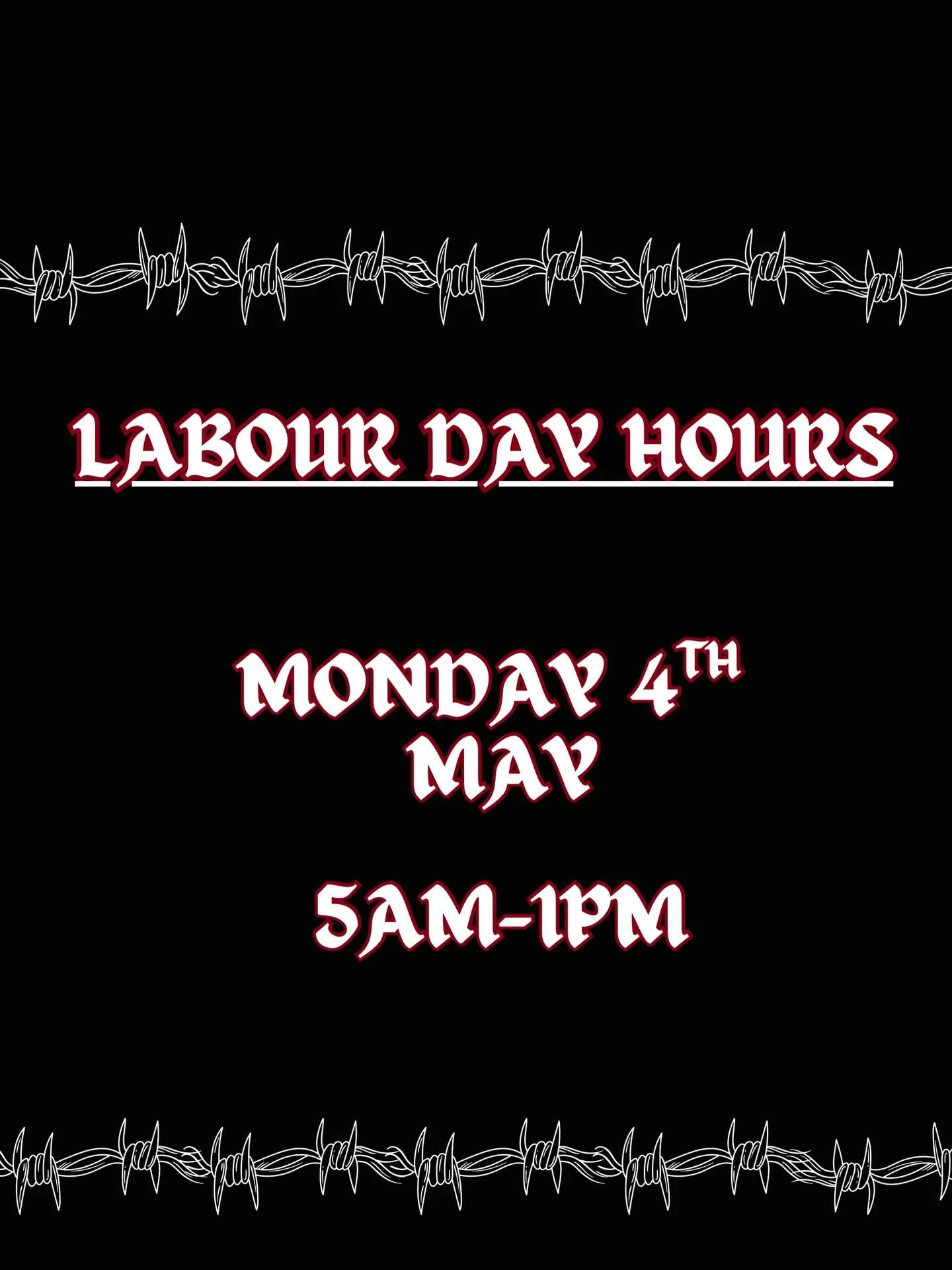 Labour Day. Still pouring. Different hours. Same ritual 🤘🏻