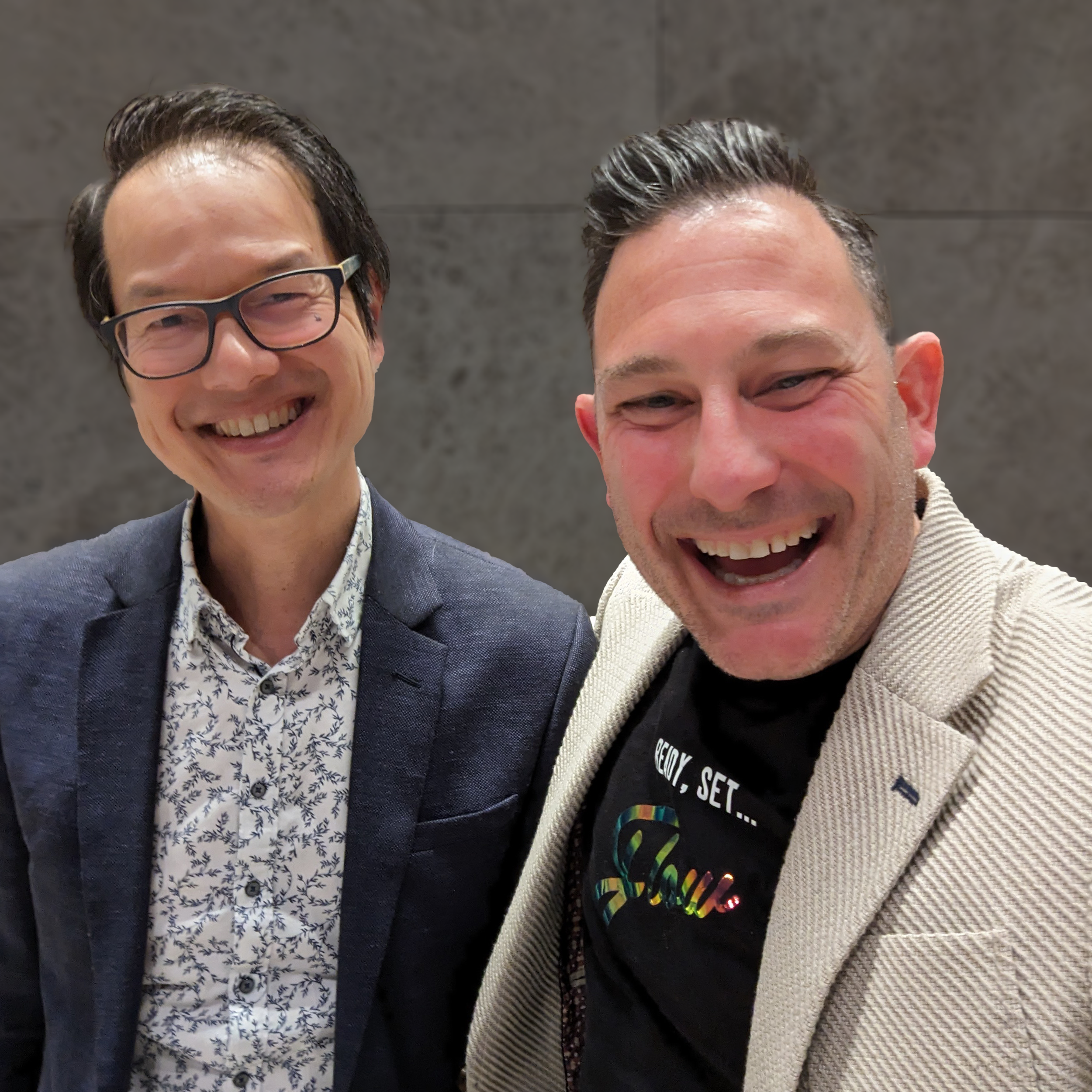 Justin Kabbani with Jon Yeo, Licensee of TedX Melbourne