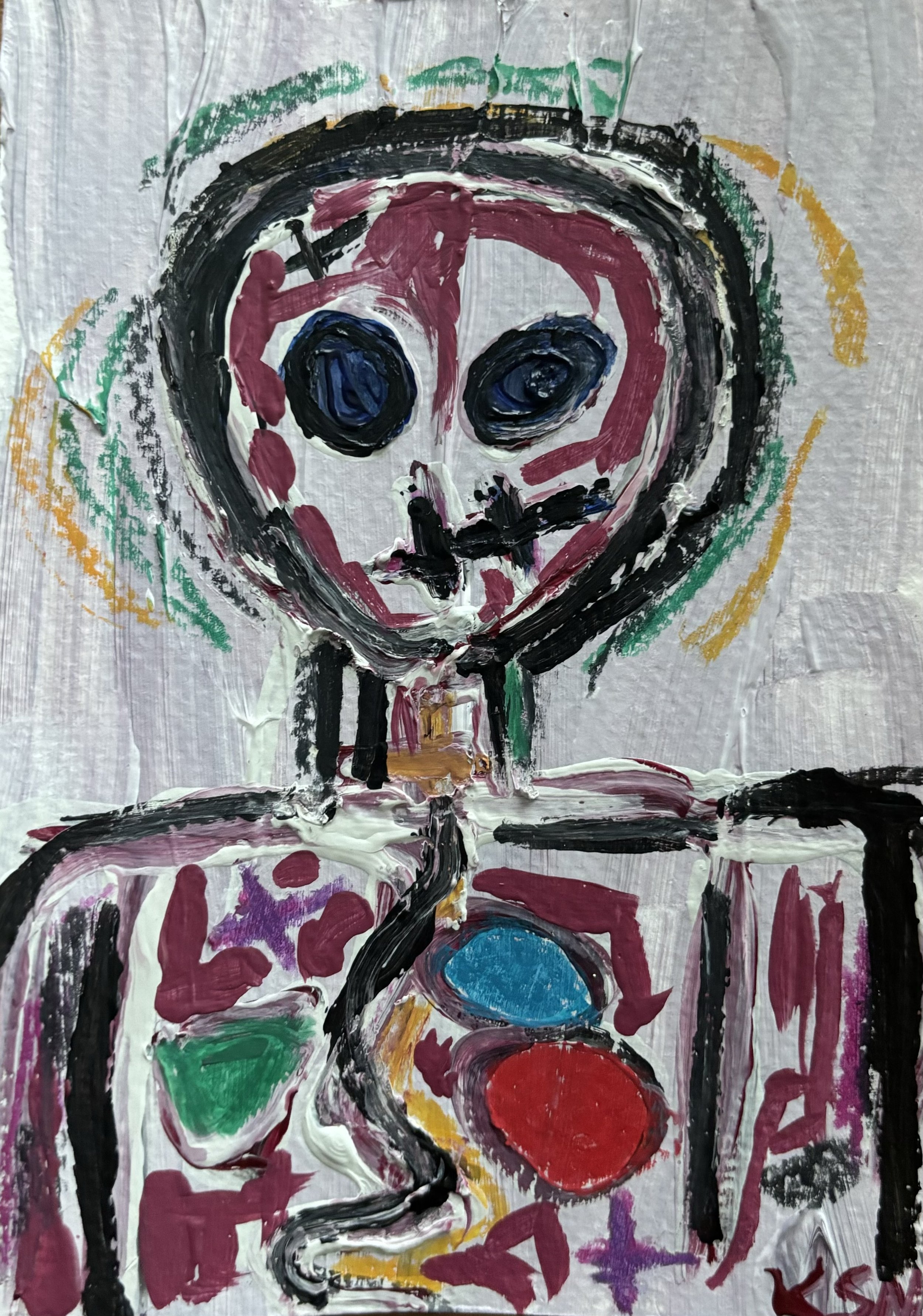Overstimulated / 
14,7 x 11 cm / 
Mixed media / 
2024 /
SOLD