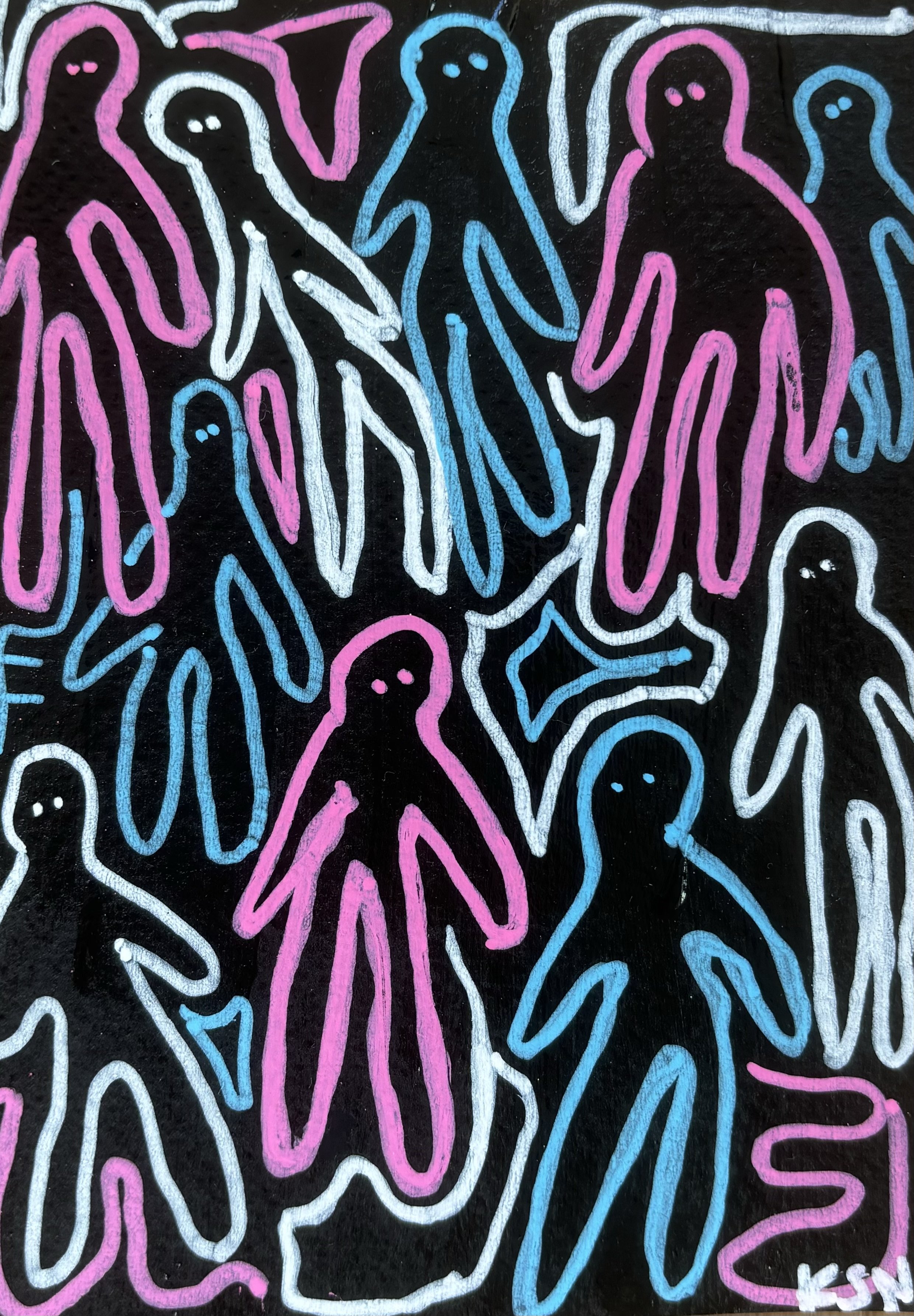 Riggor Morris / 
14,7 x 11 cm / 
Mixed media / 
2024 