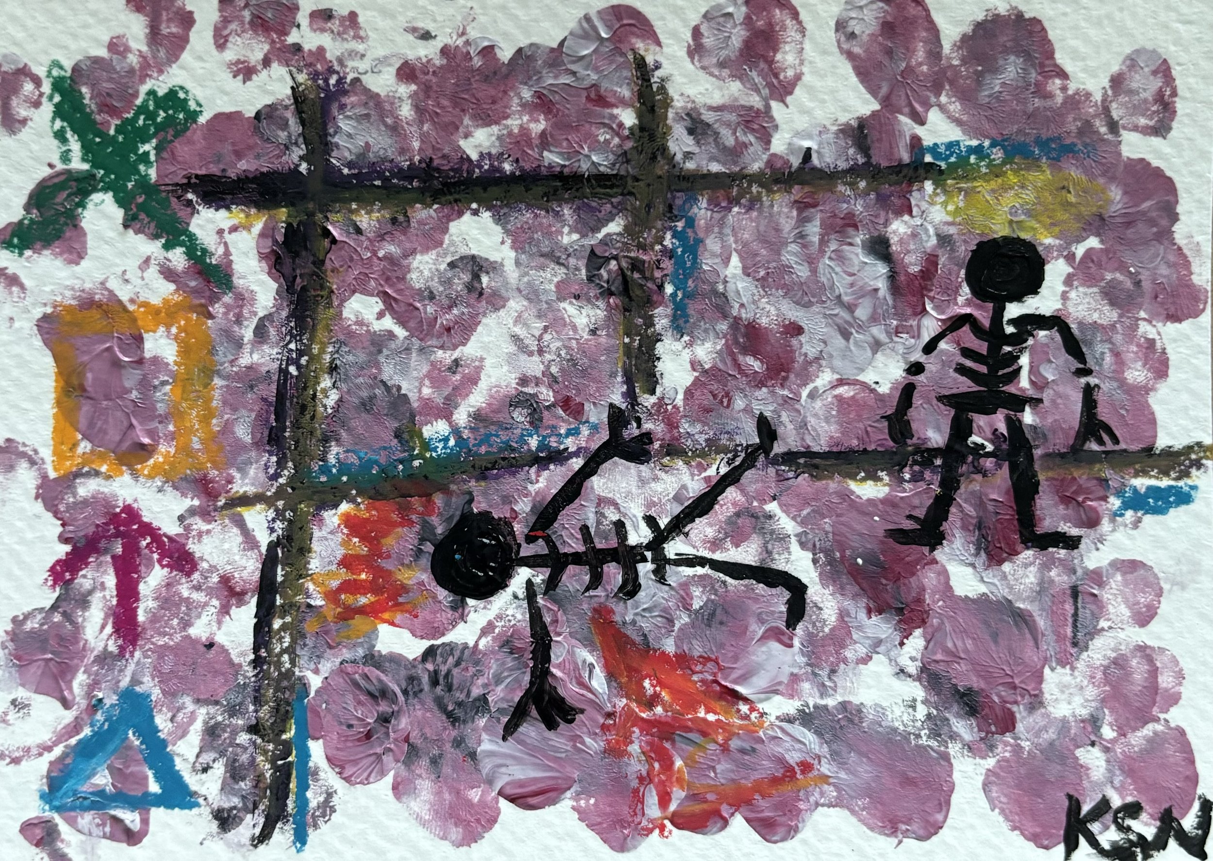 Murder on the Dancefloor / 
11 x 14,7 cm / 
Mixed media /
2024 /
SOLD
