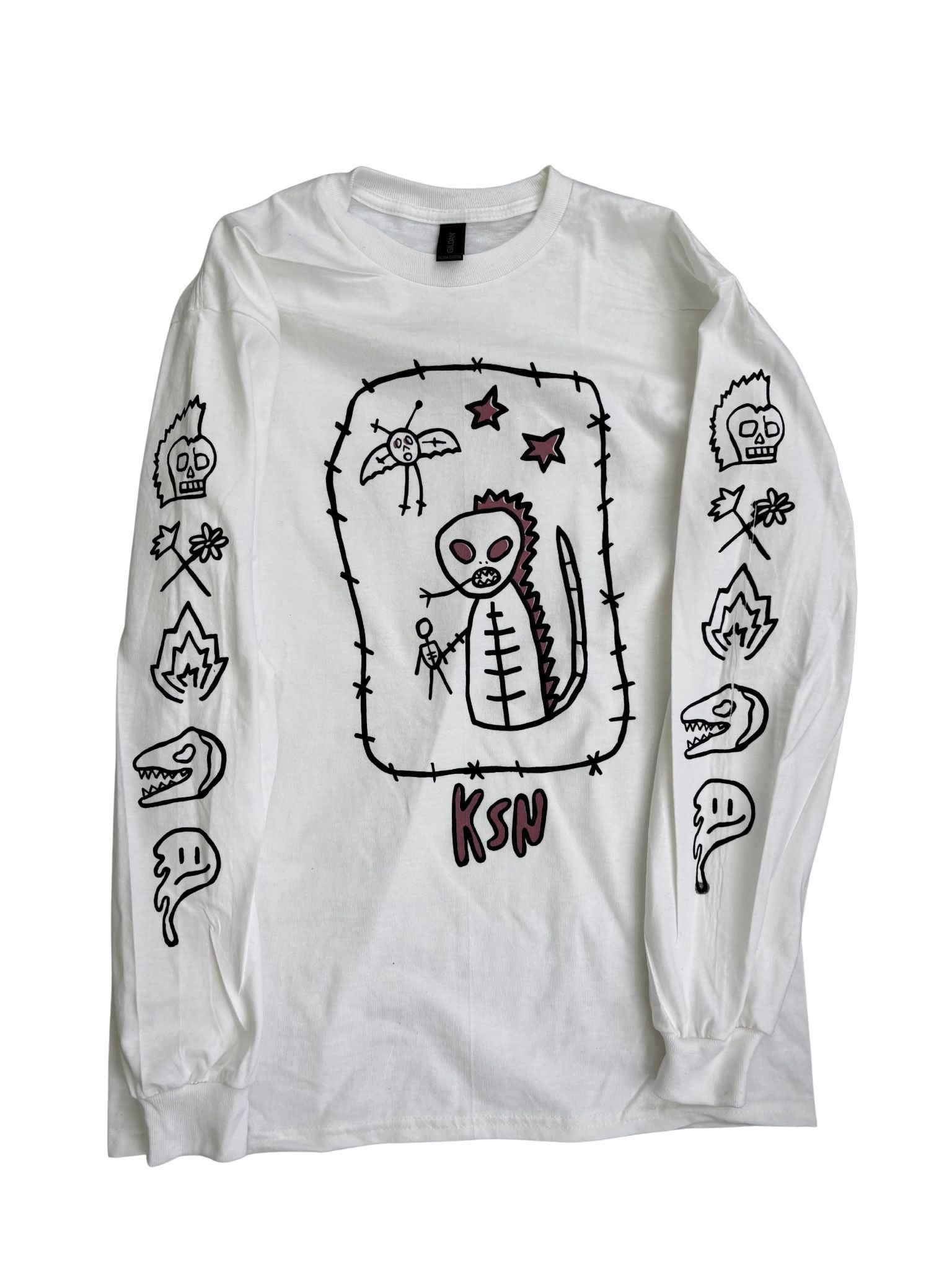 Alien Shirt White / 
Screen printed / 
2025