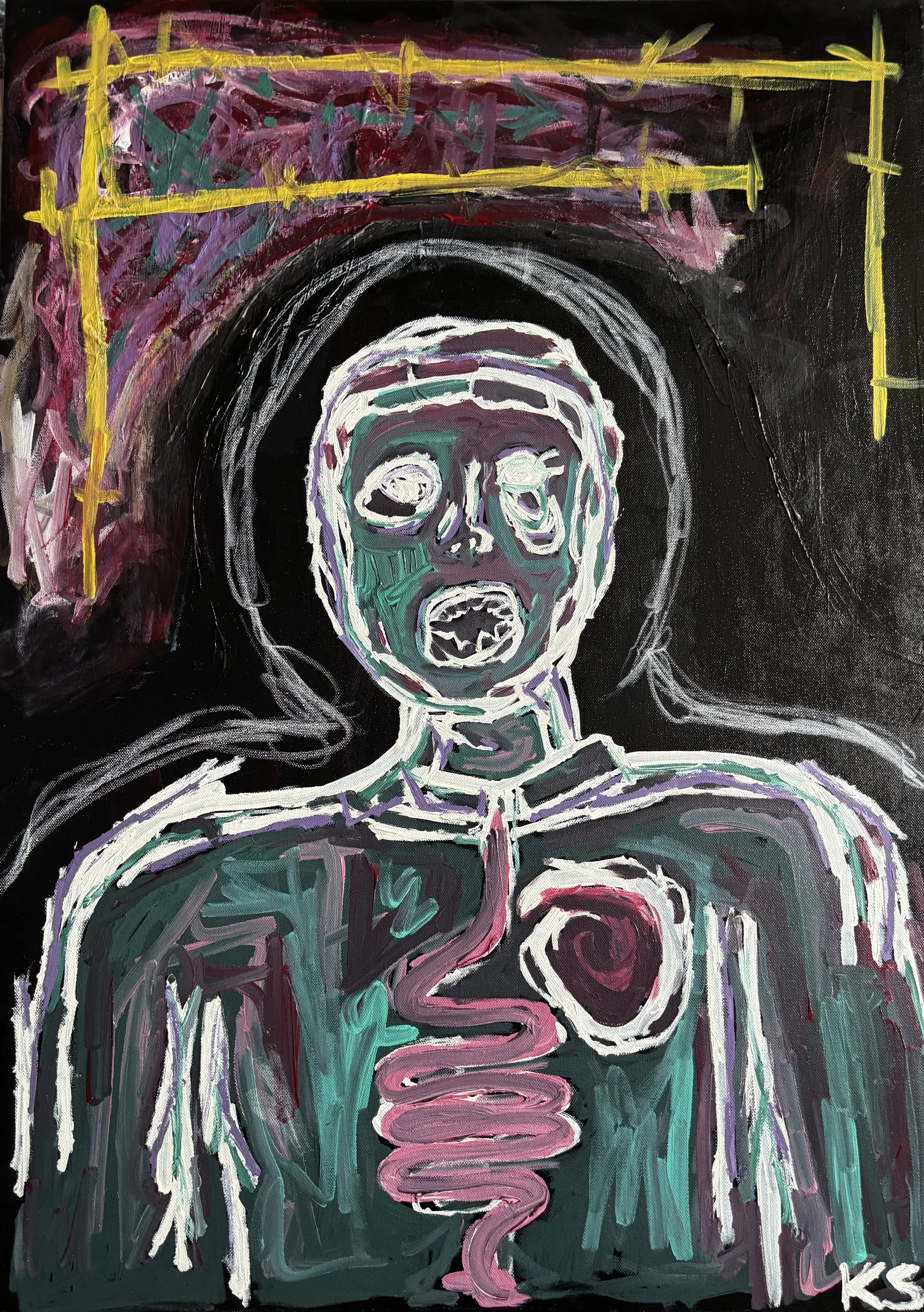 Raskolnikov / 
90 x 65 cm / 
Mixed media / 
2025