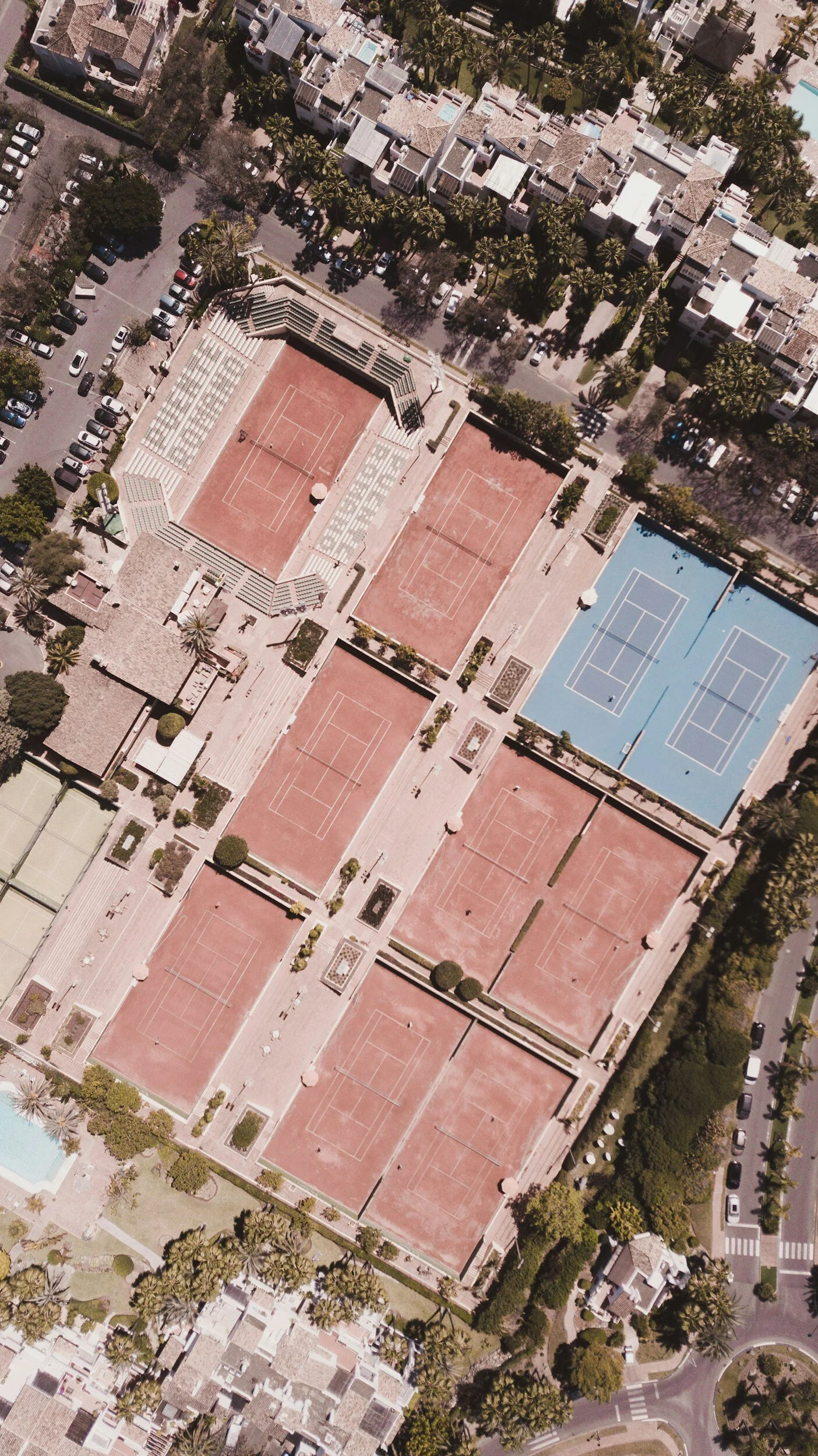 Tennis club arial photograph