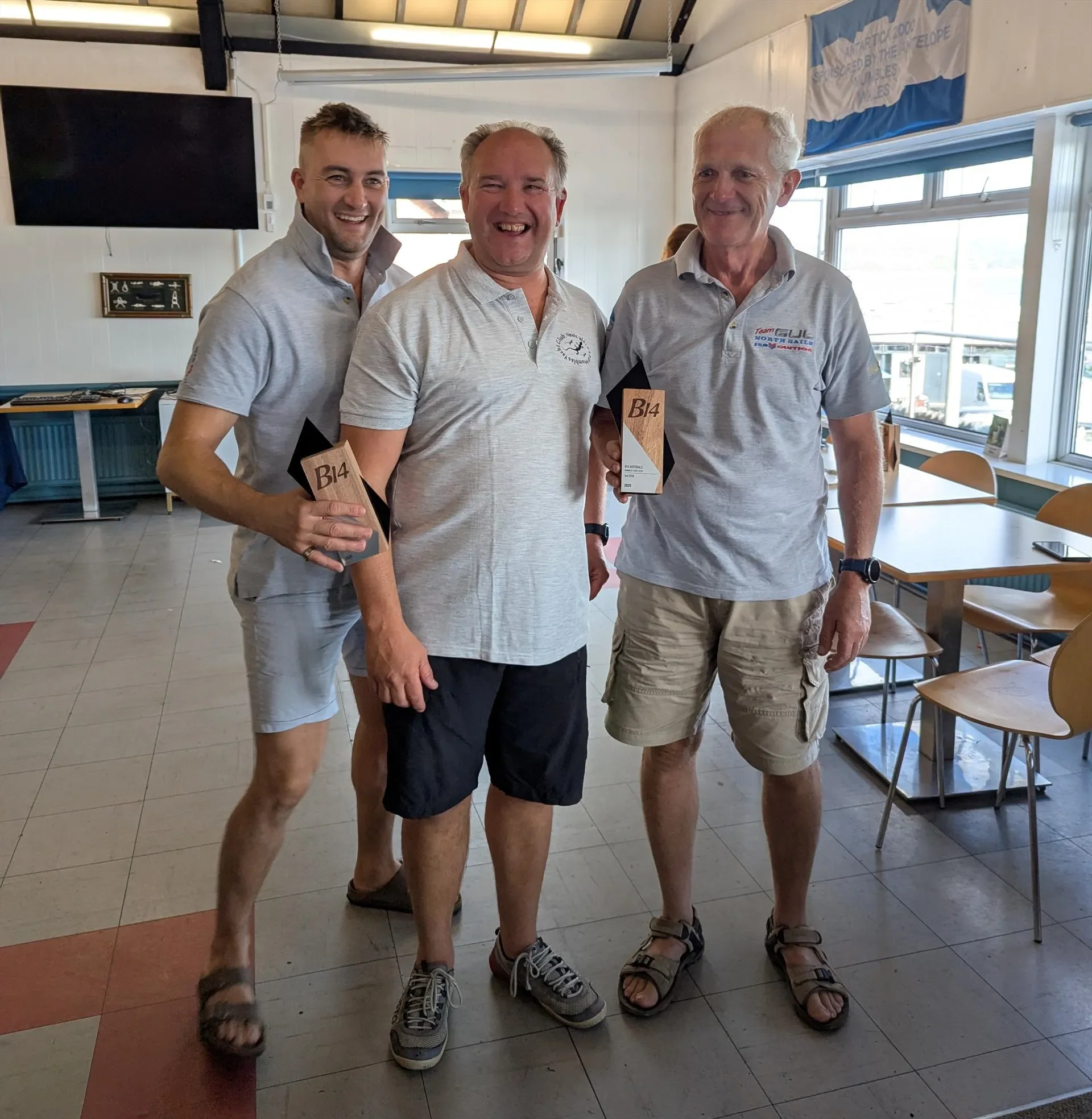 Mark Barnes &amp; Jack Kilburn finish 3rd in the North Sails Seavolution B14 Nationals 2025 at Mumbles ©Mark Watts