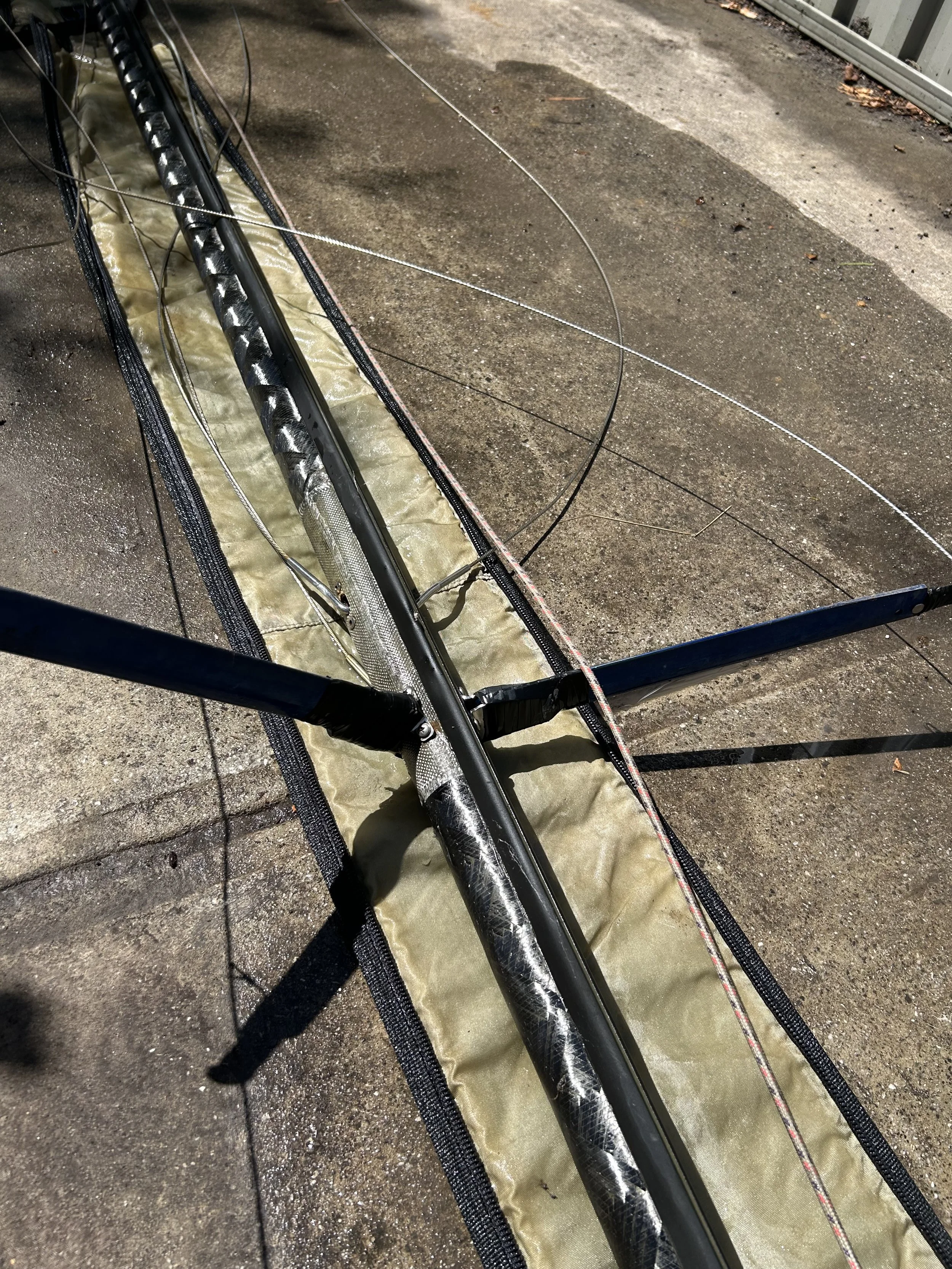 Carbon mast and cover 