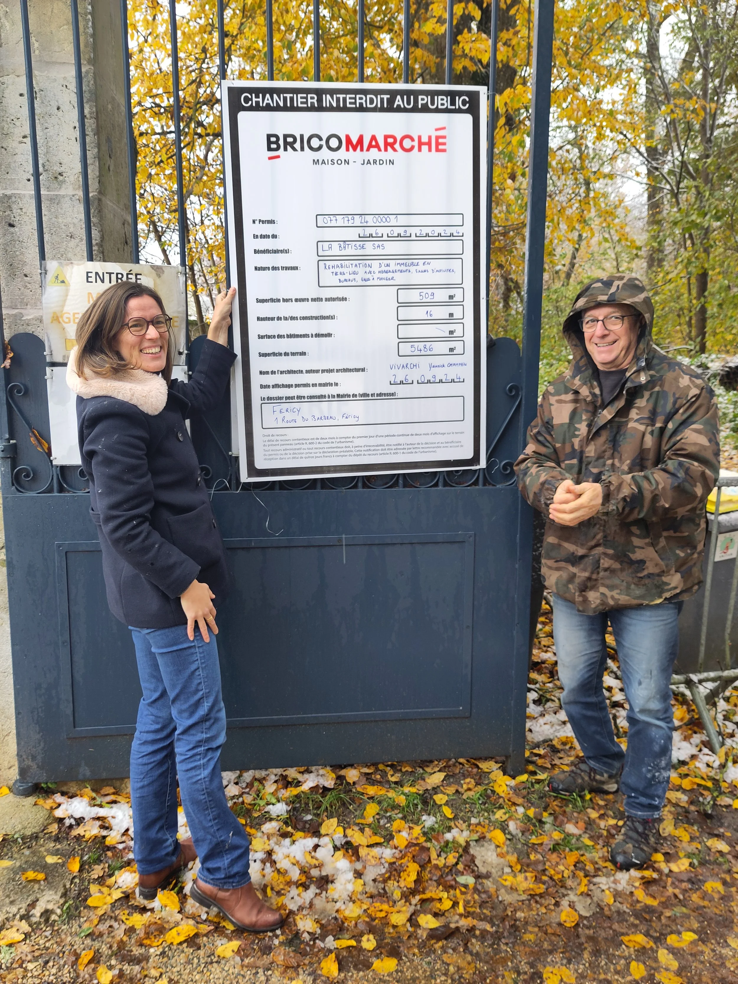 Permis de construire validé et affiché !