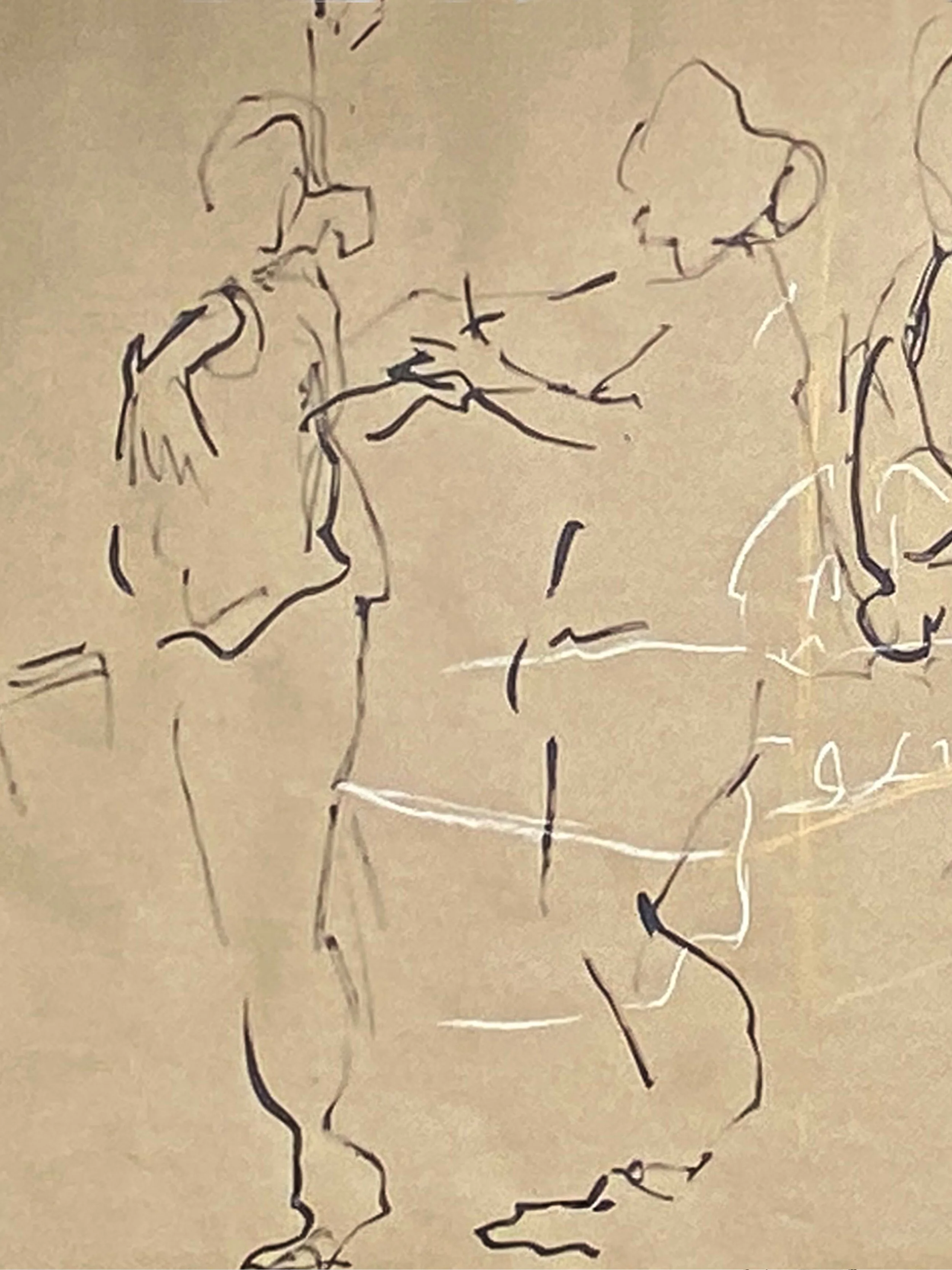 Violinist and movement
Ink on brown paper roll