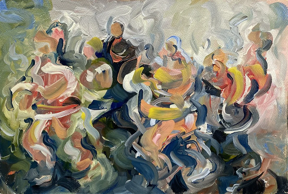 Over 50s Dance Fun
Oil on paper
39cmx27cm