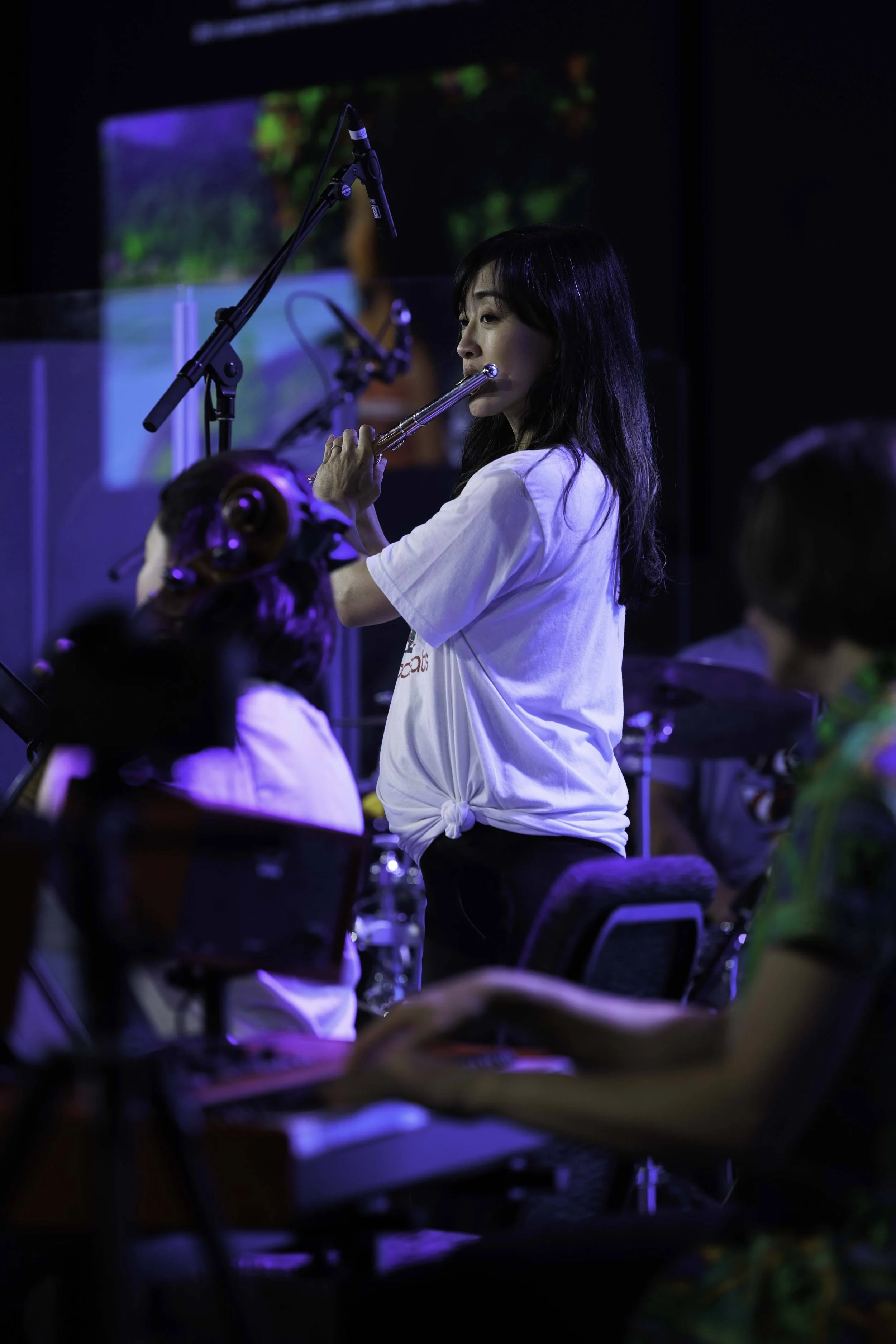 Flutist Rachel was 35 weeks pregnant during this performance!