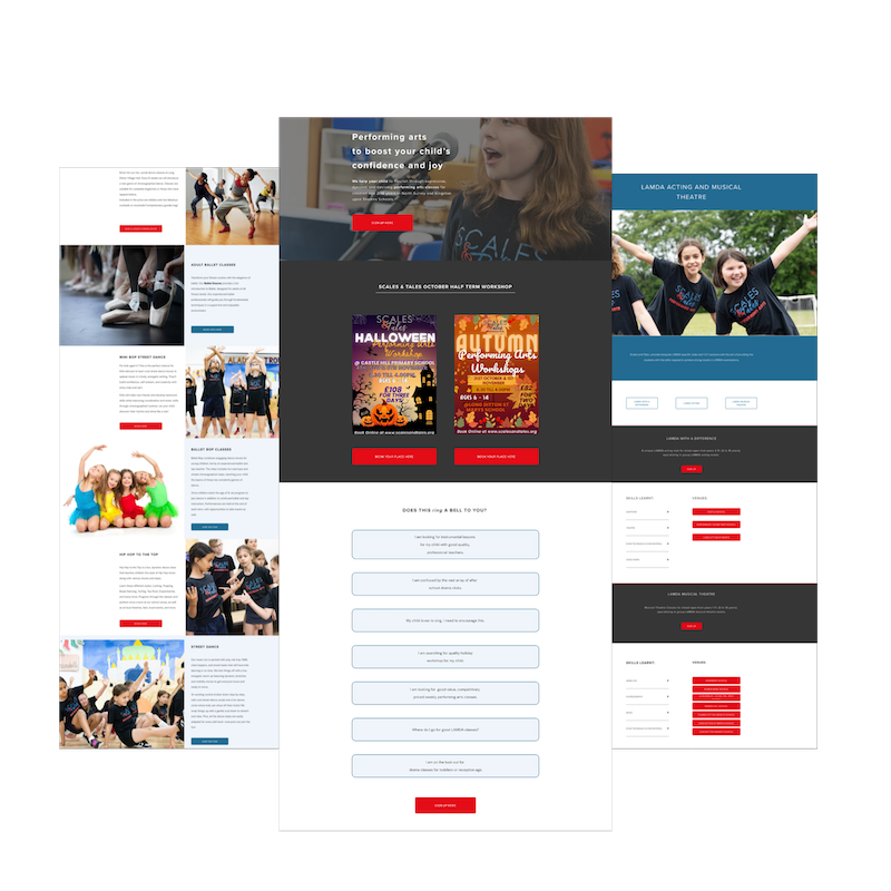 Scales&Tales,website,pages,mockup
