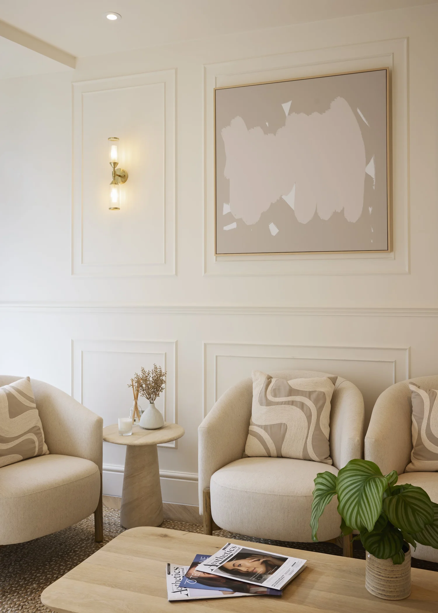 Treatment room at the Mindful Aesthetics clinic in Reigate, Surrey