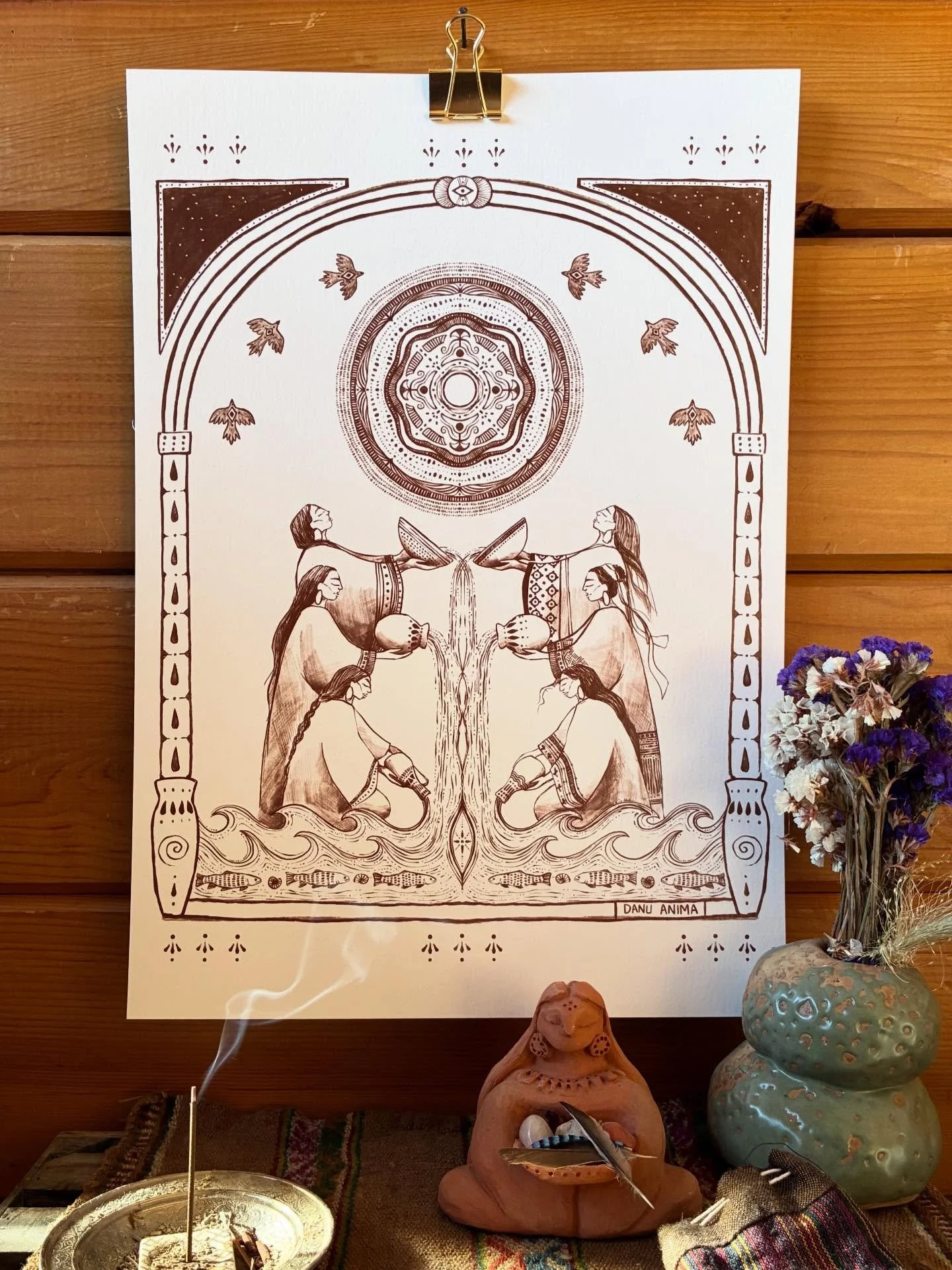 The Journey - A3 Print 

From the spring to the sea, and back to the source they returned. A cycle had ended, and a new one was about to begin.
Like birds migrating far away, then back home. Like salmon swimming from the ocean up the river to the pla