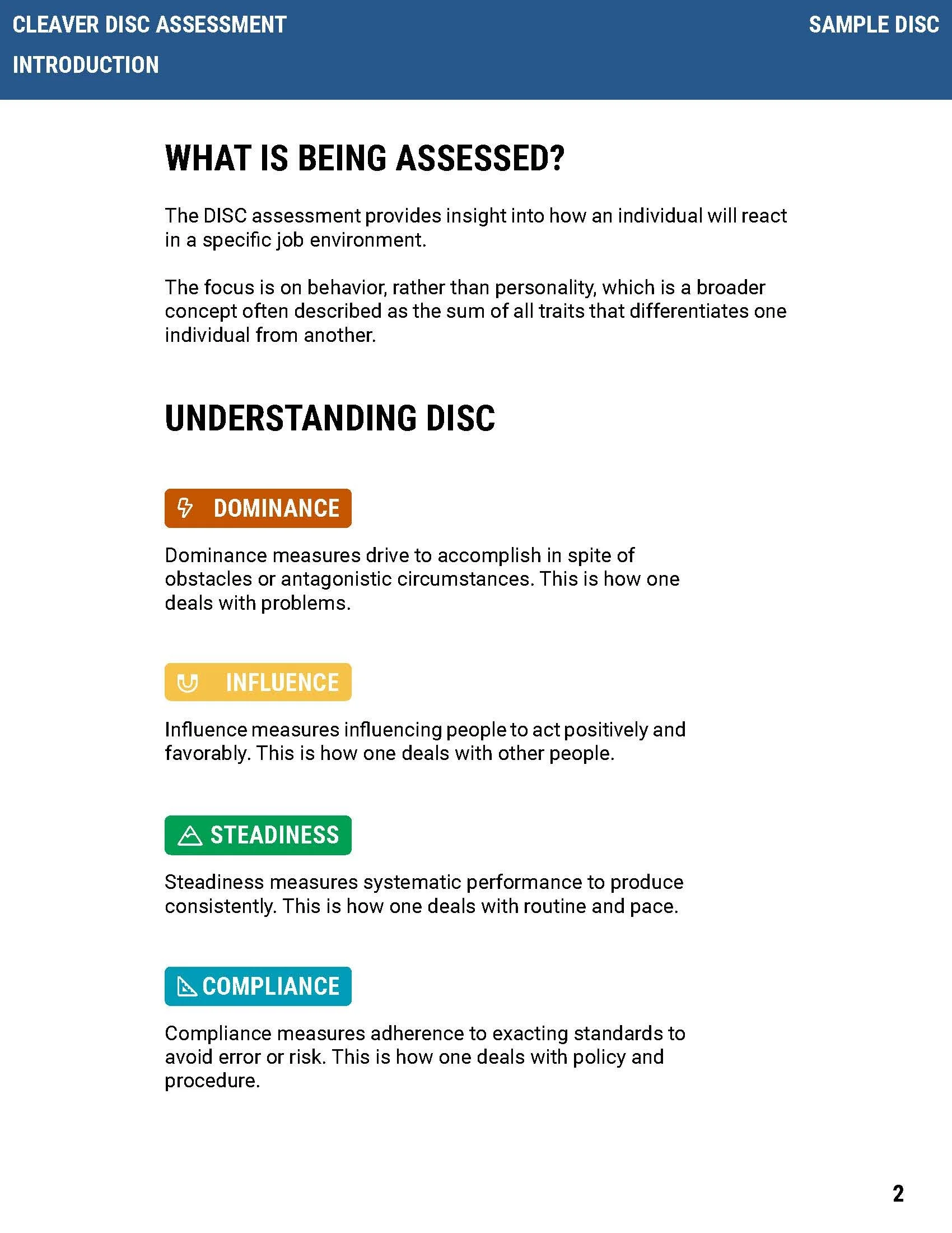 Cleaver DISC & Motivating Values Assessment — Cleaver Company Intl.