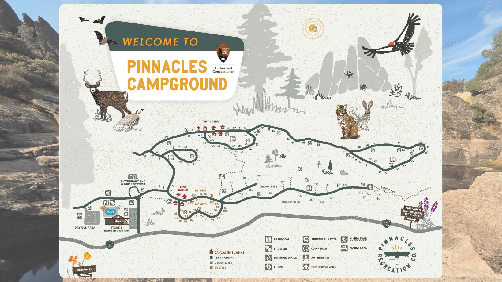 PINNACLES NATIONAL PARK CAMPGROUND, CA - 4C's in an RV