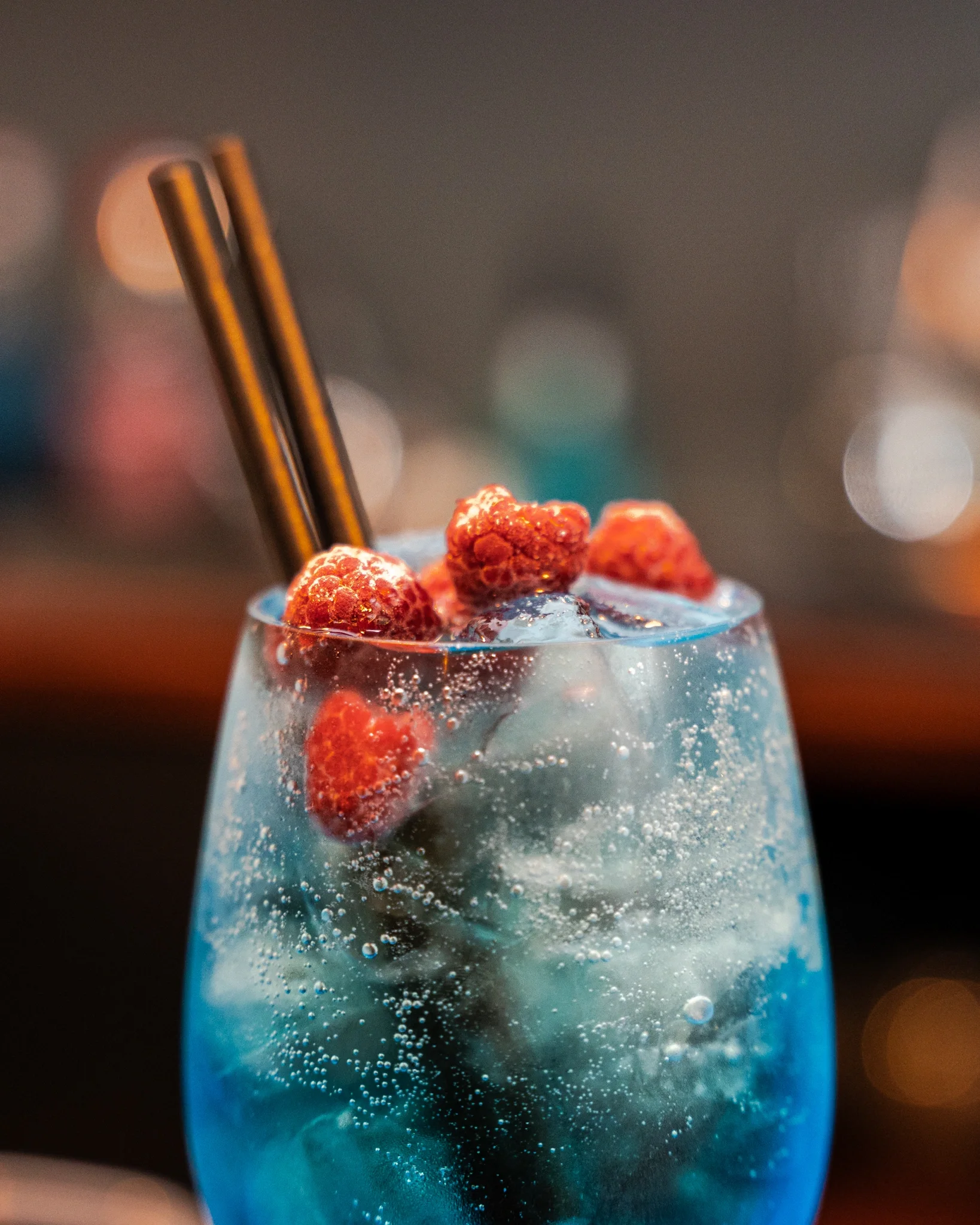 Blue raspberry cocktail