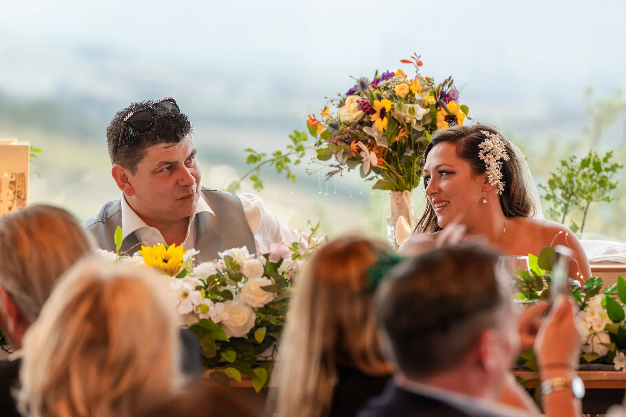 Bride and Groom at the top table