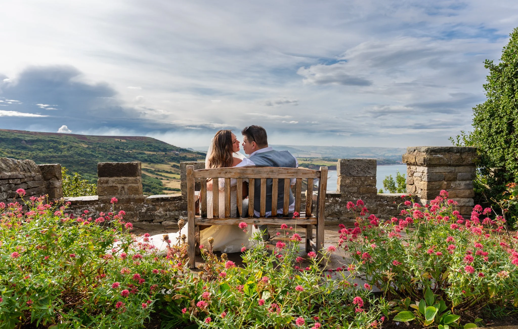 Bride and Groom enjoying the scenery