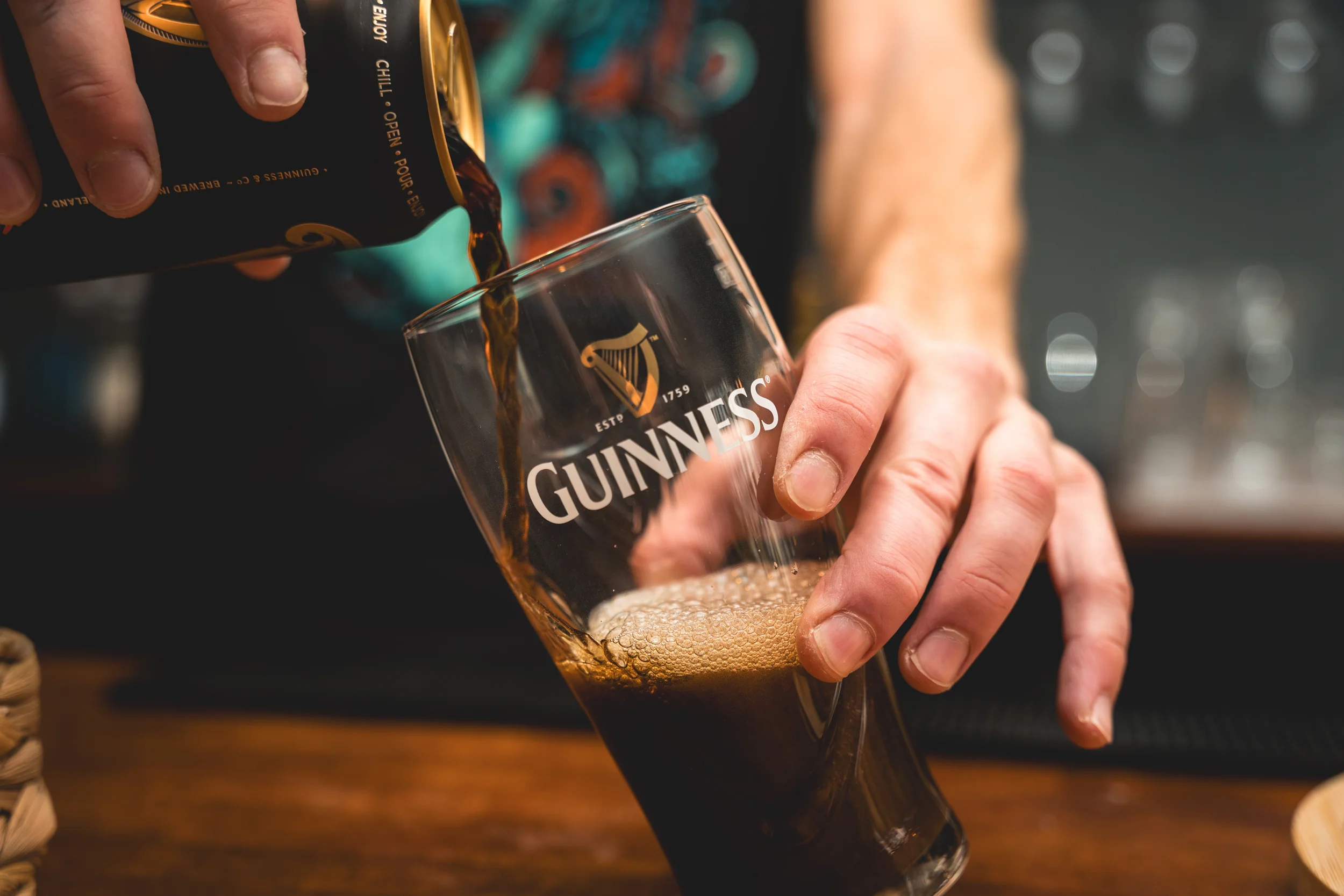 Guinness being poured