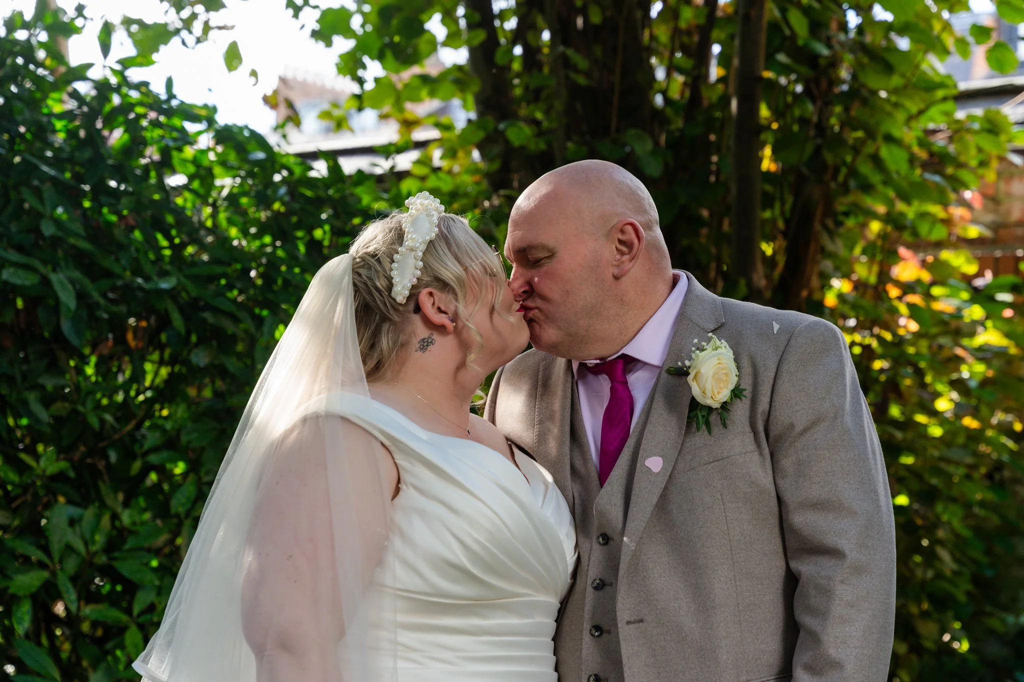 In the gardens of the York Registry Office