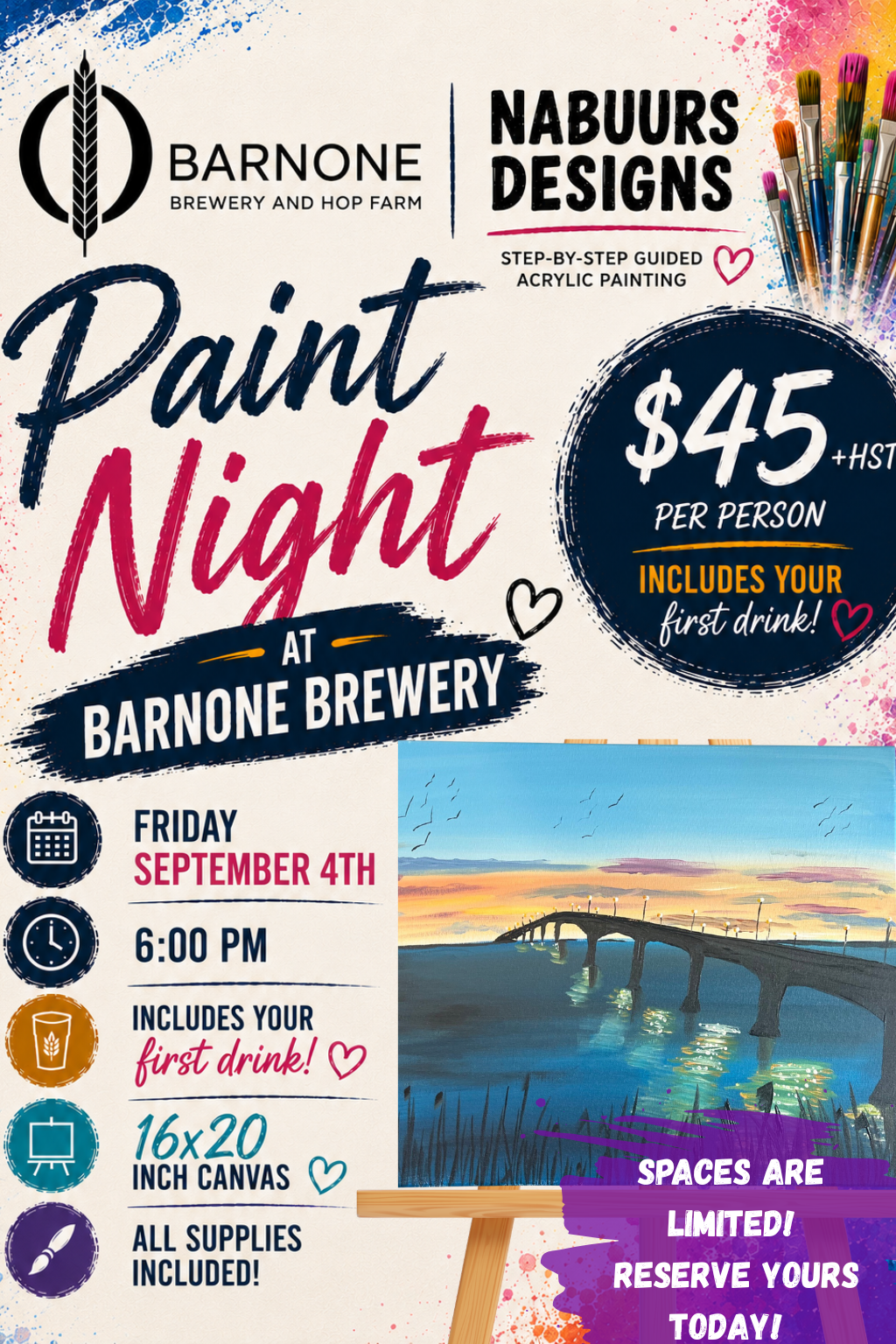 Paint Night at Barnone Brewery!