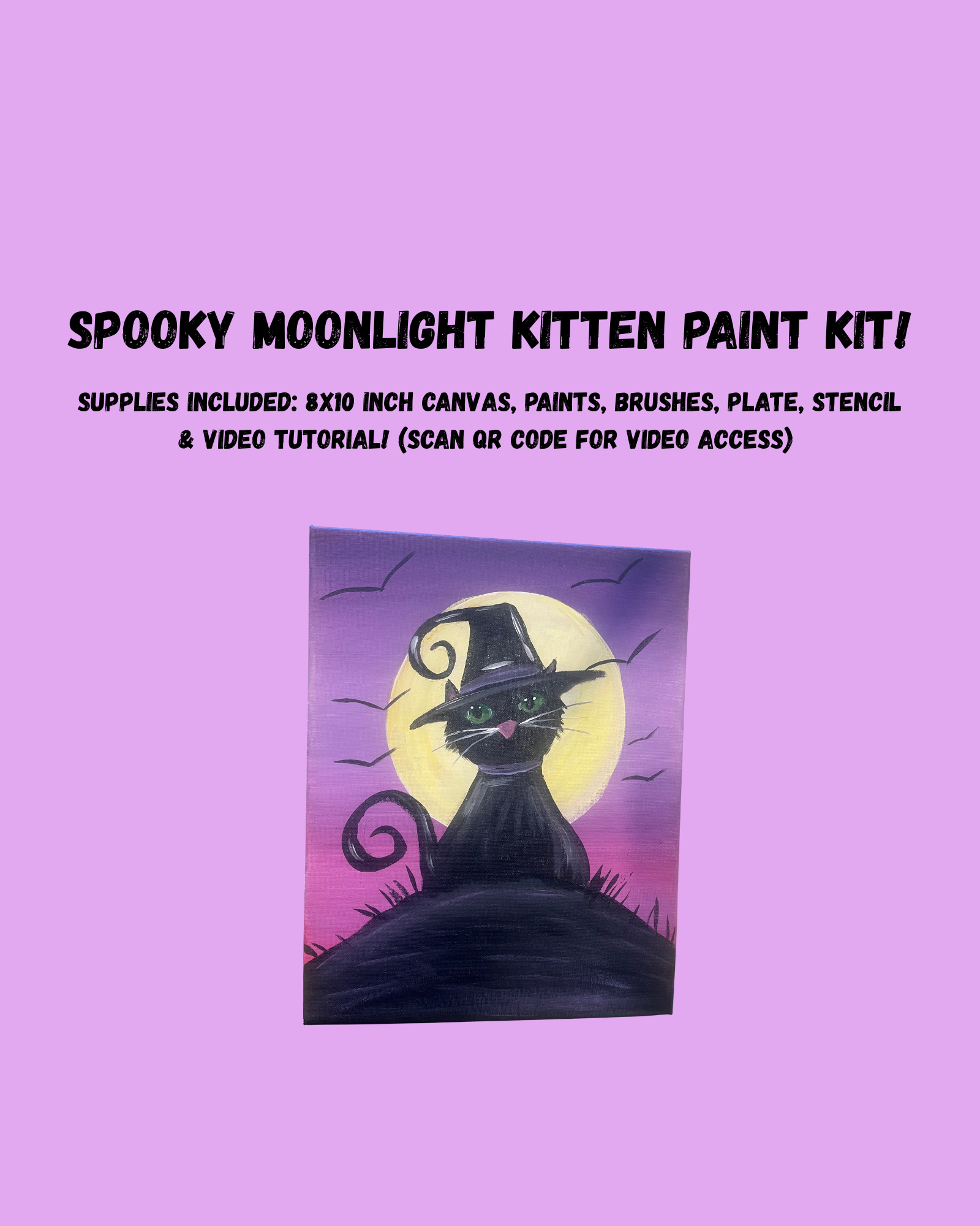 Spooky Moonlight Kitten Paint Kit!