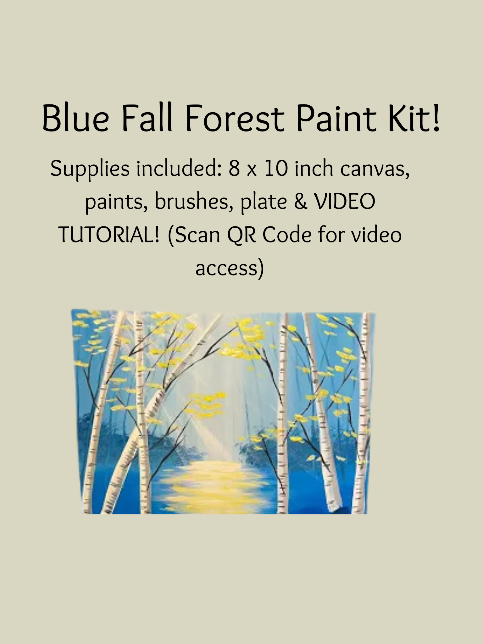 Blue Fall Forest Paint Kit