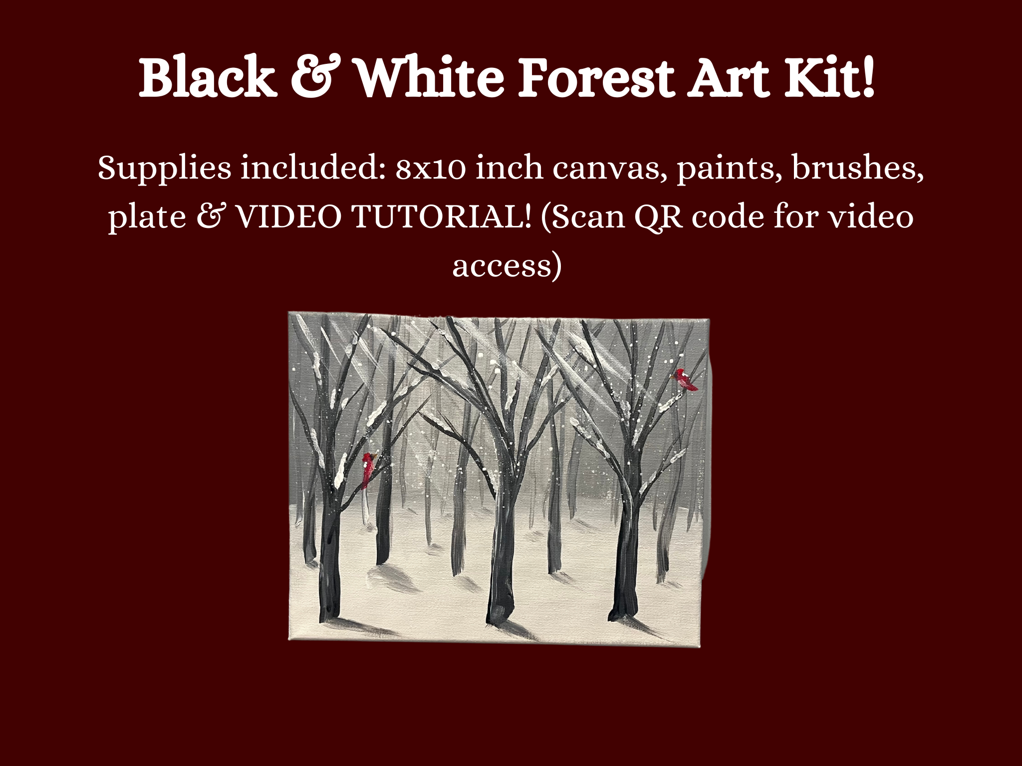 Black and White Forest Paint Kit!