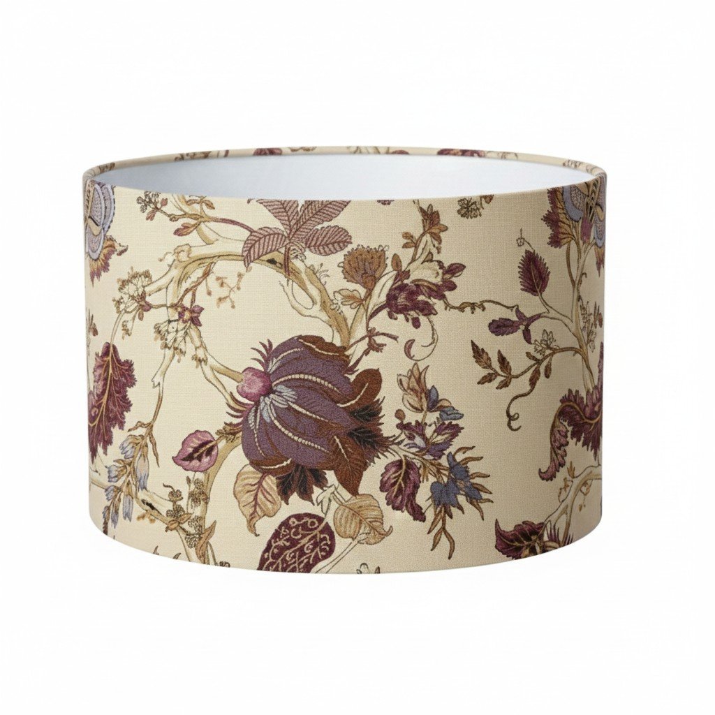 Abat-jour Indienne Beige Violet