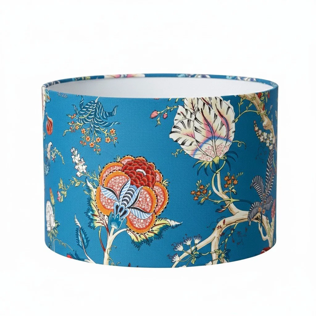 Abat-jour Indienne Bleu Rouge