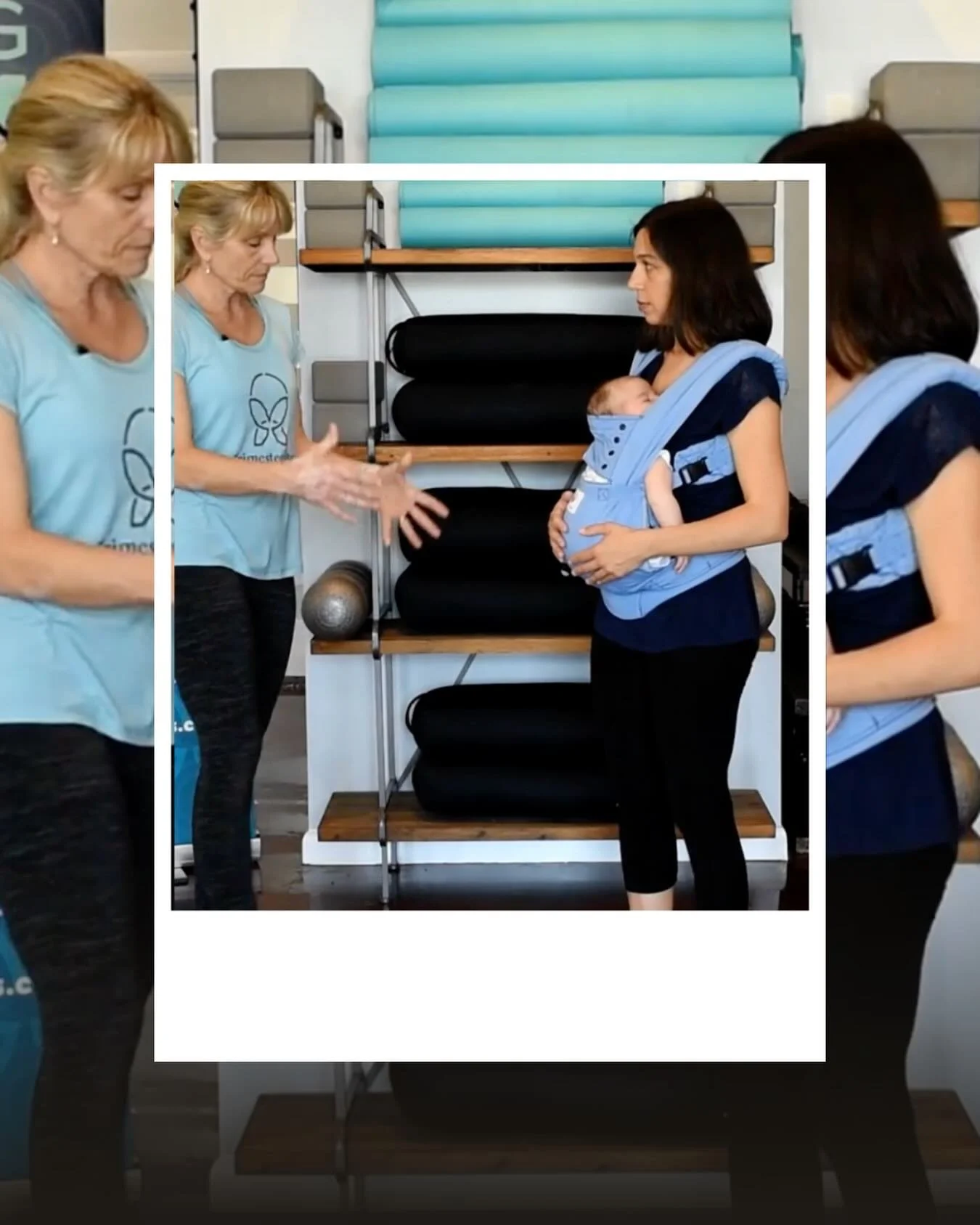 We call 4TFM a family because it truly is a family business! Can you believe this is a snap of our two co-owners - Emily and Samantha - almost 7 years ago! 💙🩵💚 (Peep Samantha&rsquo;s baby girl in the carrier!) Our programs are built by moms, for m