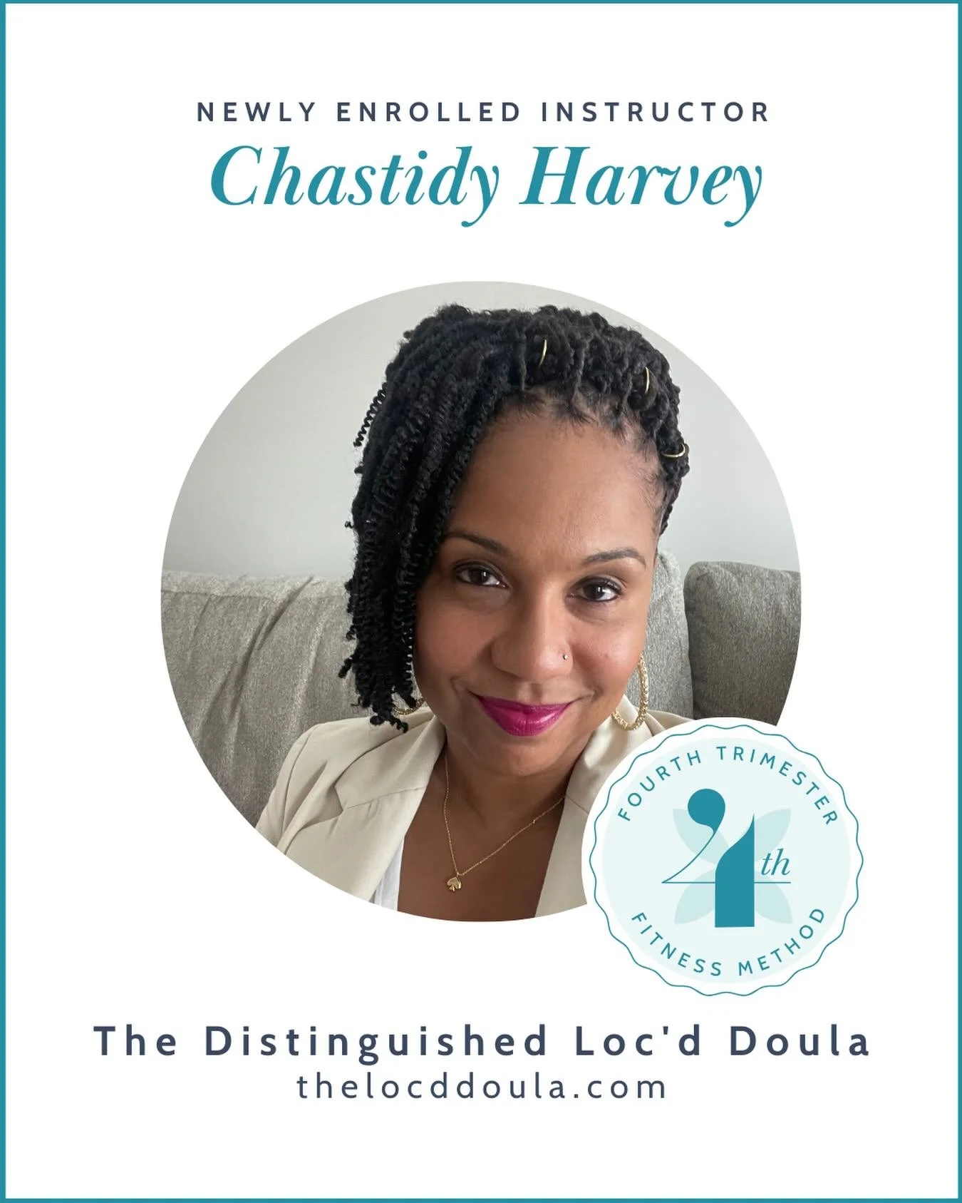 We get so excited around here when it&rsquo;s time to welcome new instructors! Say hello 👋 to Chastidy @_locddoula our newest instructor. We can&rsquo;t wait to support your continued success! ~ the 4TFM Team