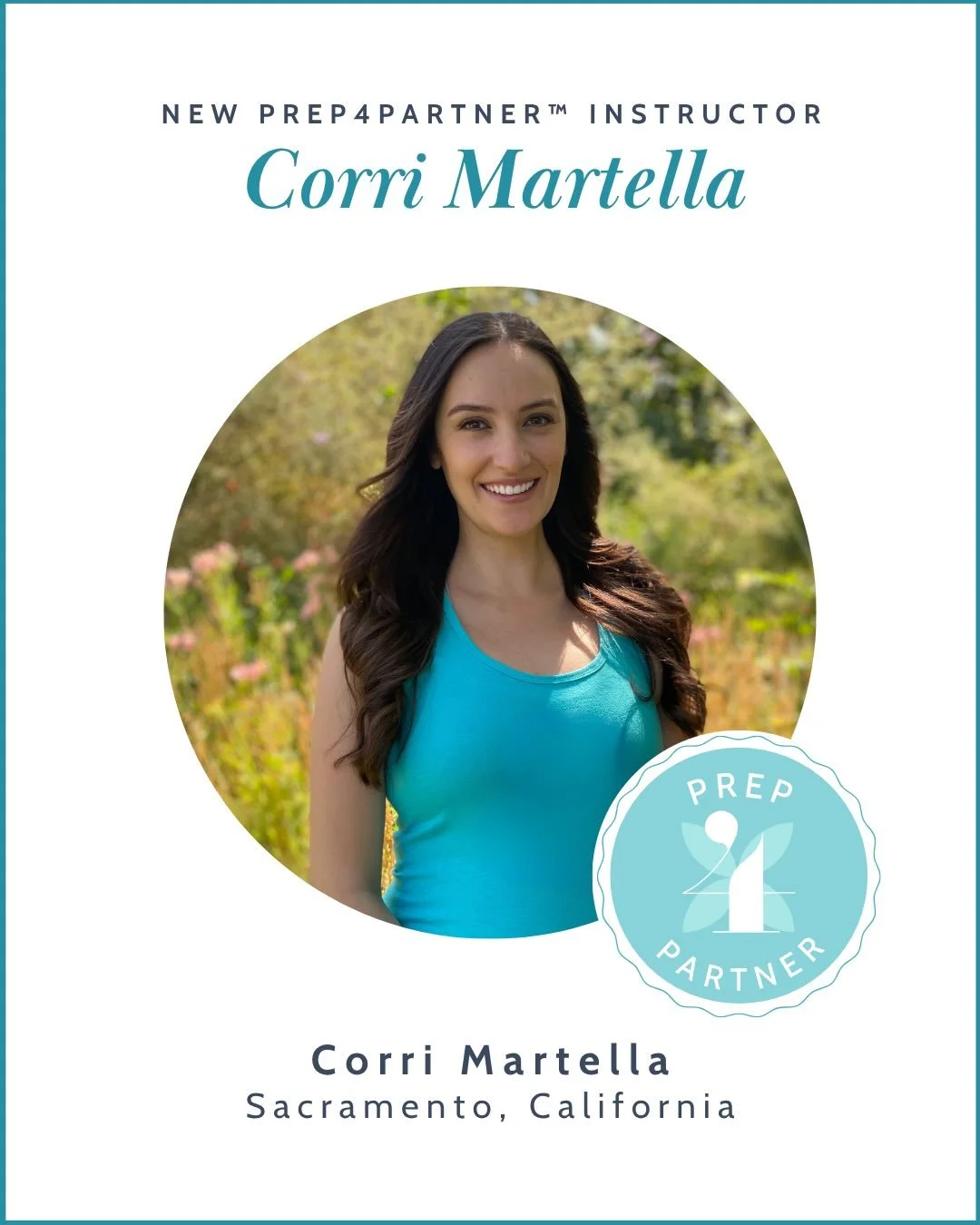We&rsquo;re so thrilled to share that @nurse.corri will be offering PREP4PARTNER to families in the Sacramento, California area! This is our newest class offering and we can&rsquo;t wait to hear the positive stories from Corri&rsquo;s students! 🥰