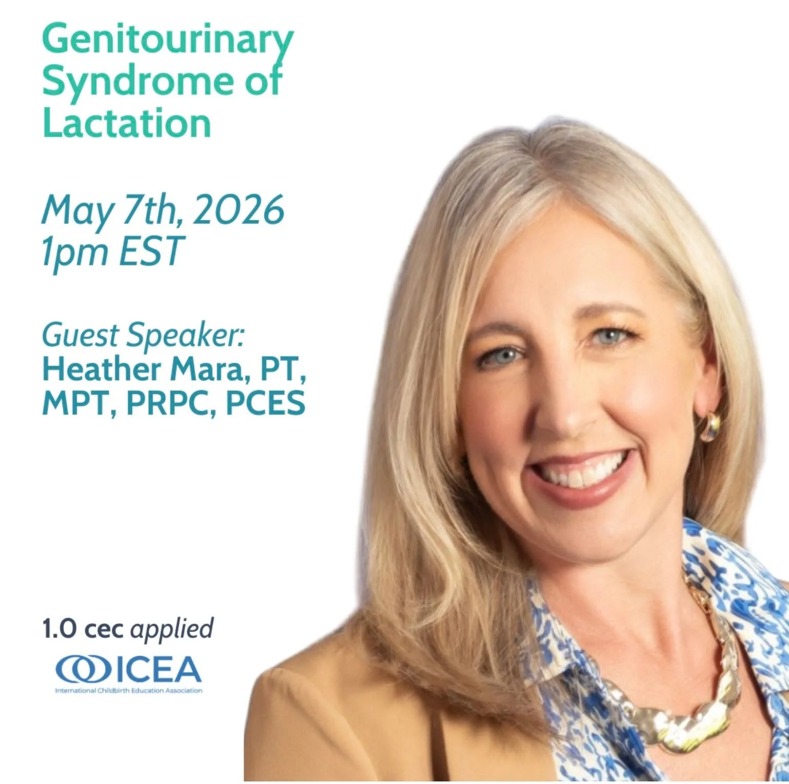 Join us  on May 7, 2026 at 1pm for our May Boost Your Knowledge session with  Heather Marra, PT, MPT, PRPC, PCES is a licensed pelvic health physical therapist, speaker, and author with more than 25 years of clinical experience. As the owner of @ones