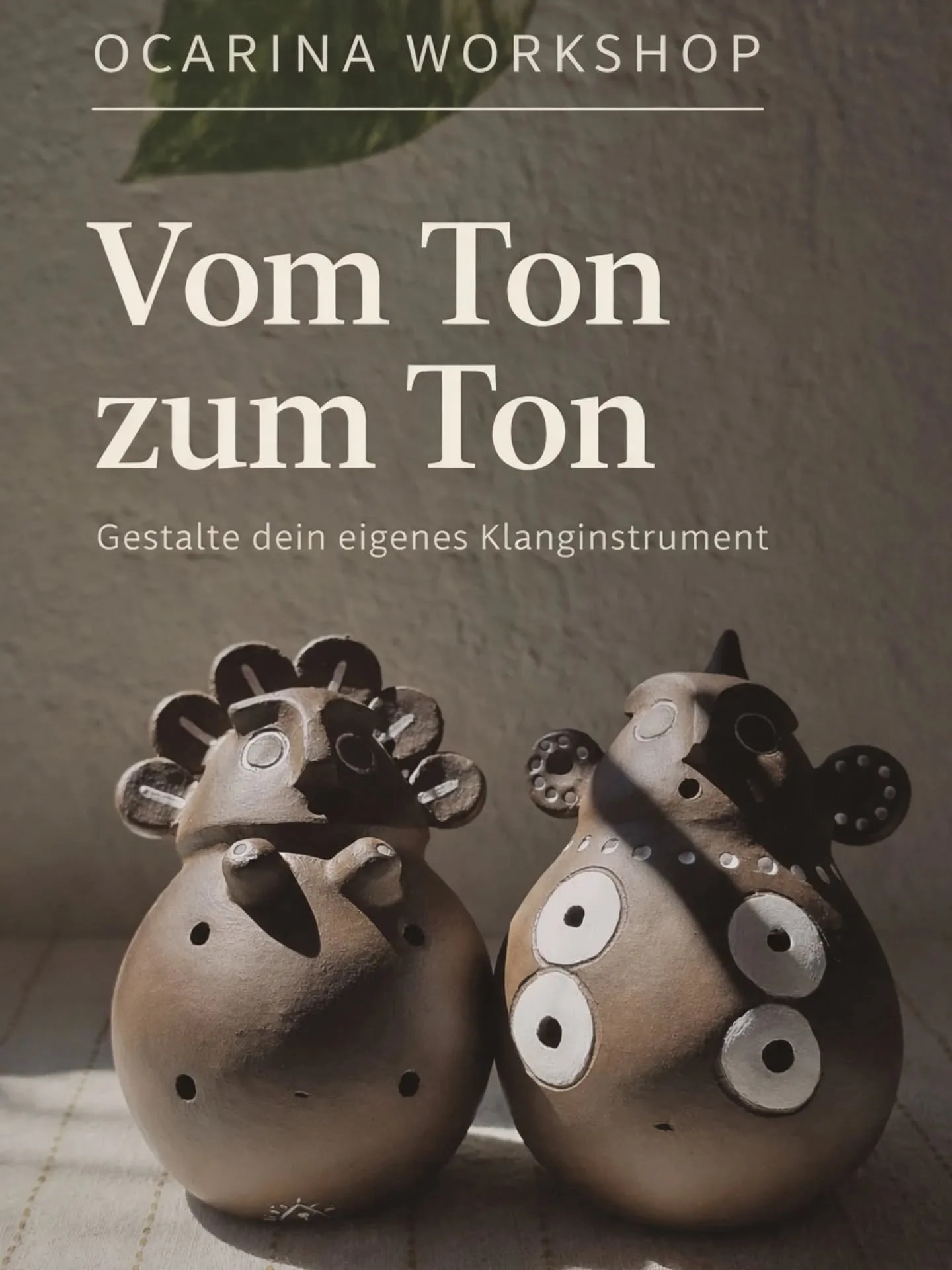 Nochmal, weil es so sch&ouml;n war. 
Jetzt mit den richtigen Zeiten 🫠

Ein Workshop geht 2 Tage!
Freitags 17-21 Uhr und 
Samstags 11-15 Uhr

Finde deinen eigenen Ton!
Wer hat Lust auf einen Ocarina Workshop!?
An 2 Tagen kommen wir zusammen und erste