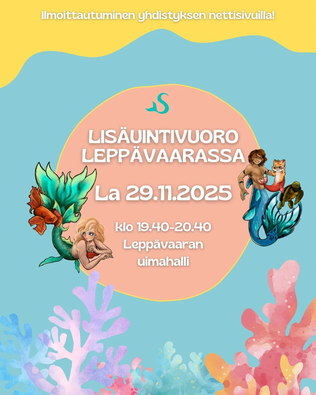 Seuraava vierailu Lepp&auml;vaaran hyppyaltaaseen on kuun lopussa la 29.11. Tervetuloa kokemaan 5 metrin syvyys sek&auml; hienot kuvausolosuhteet uimahallin normaaliaukioloaikojen ulkopuolella.

Hinta 20&euro;. Tapahtumaan osallistutaan vain omilla v