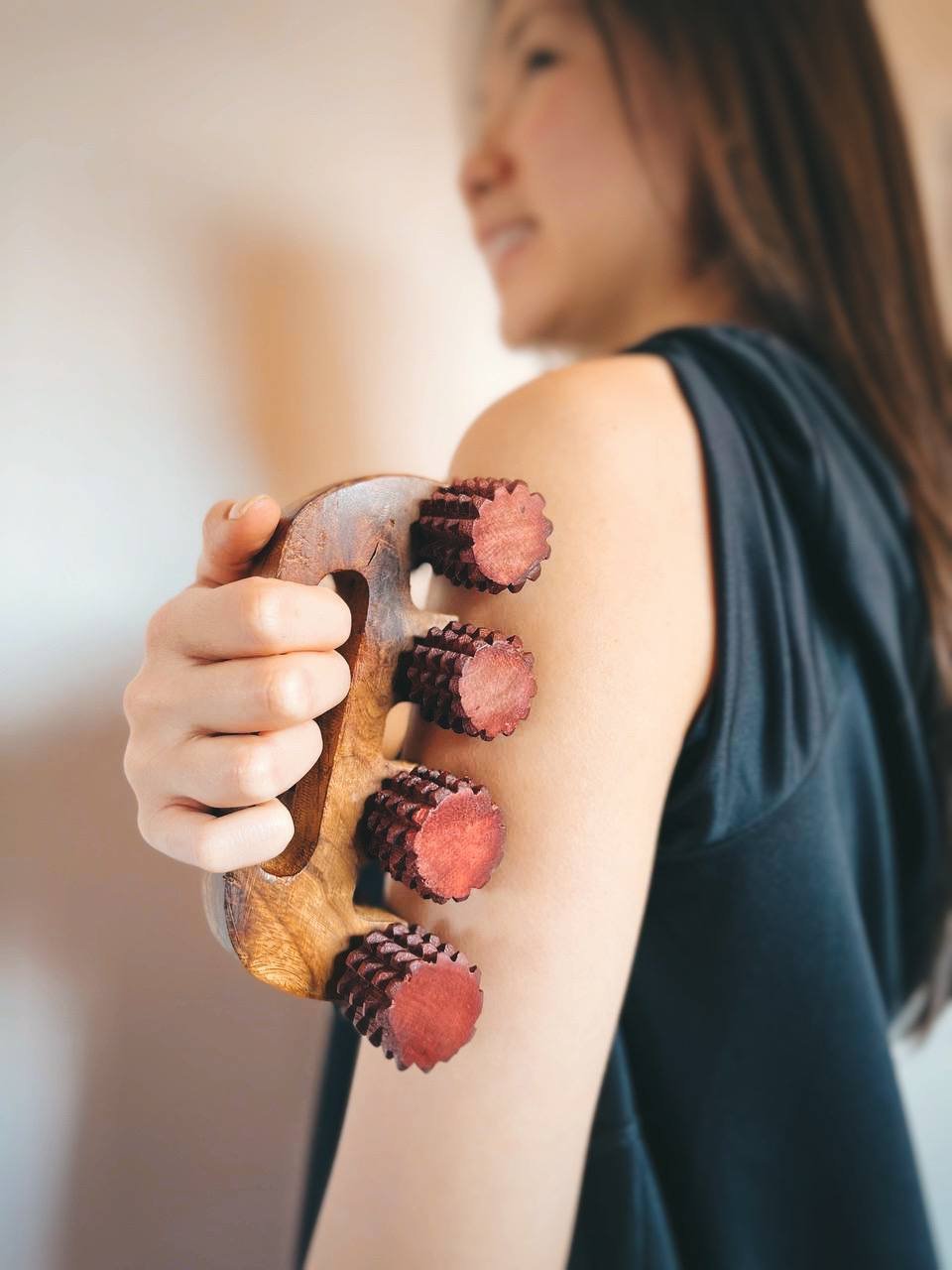 Handheld Wooden Massage Roller