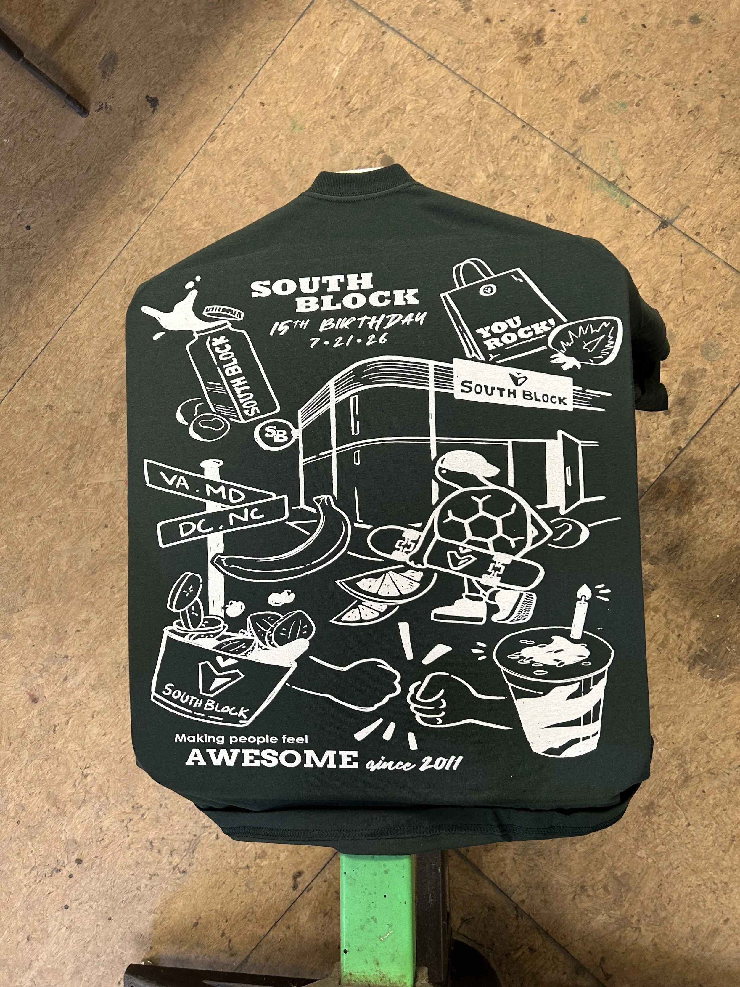 south block 15th anniversery shirt on pallet.jpg