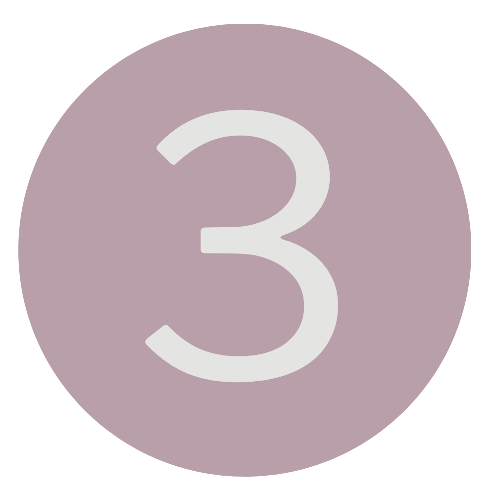 Number 3 inside a purple circle