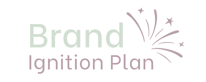 Text reading 'Brand Ignition Plan' with fireworks graphic