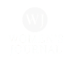 The Women’s Journal logo with a black background, white text, and a circular emblem with initials 'WJ'.